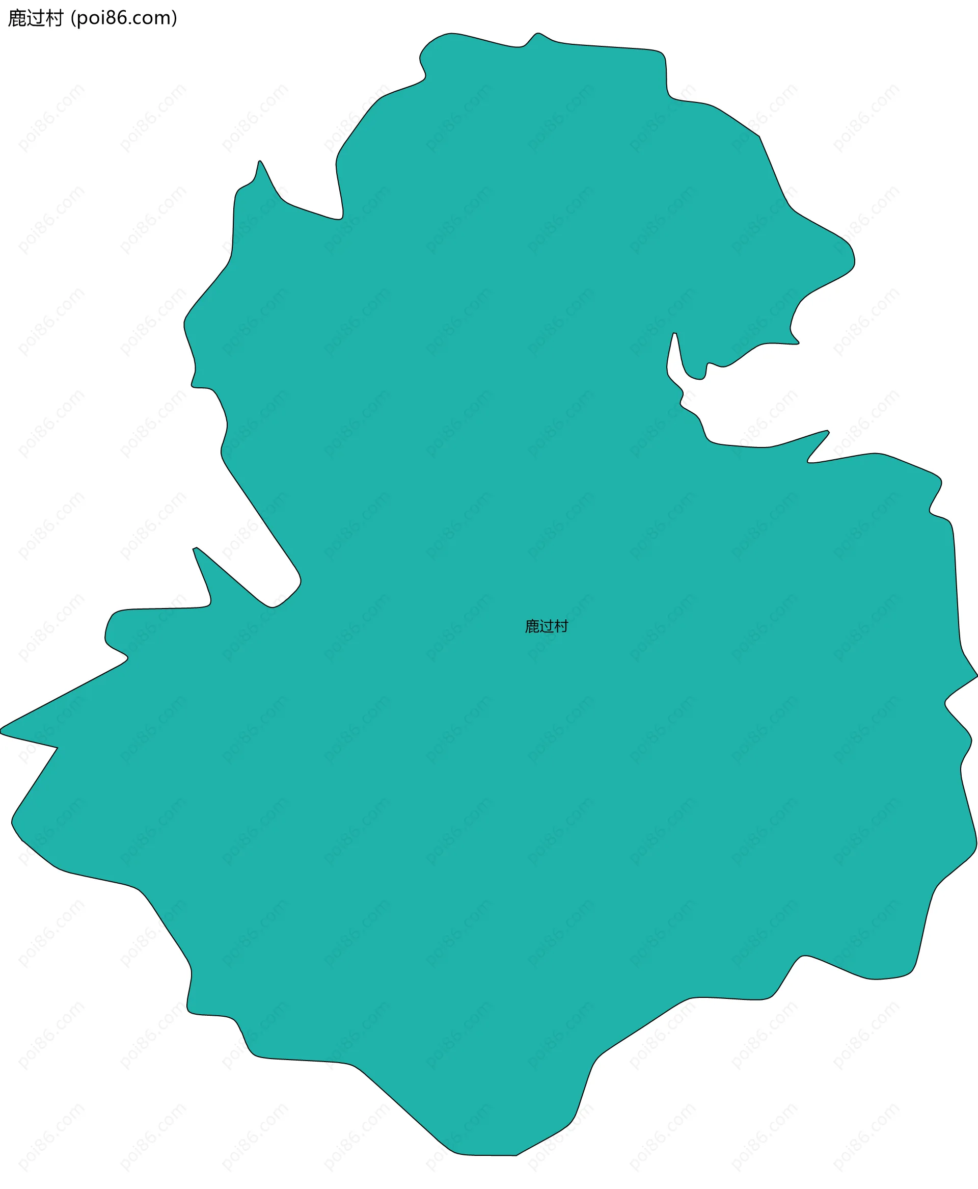 鹿过村边界地图