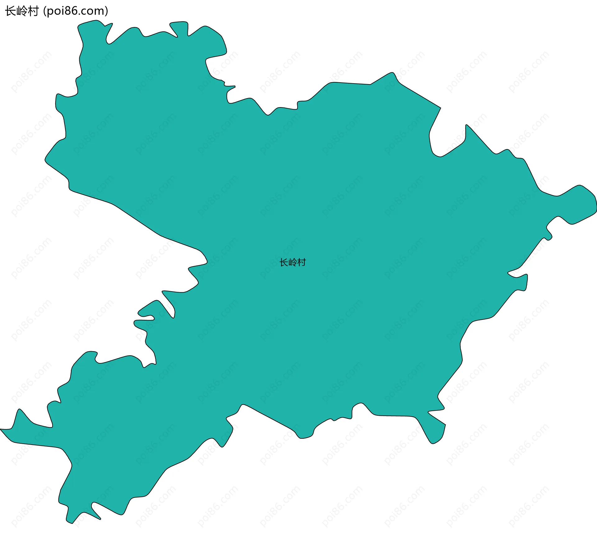 长岭村边界地图