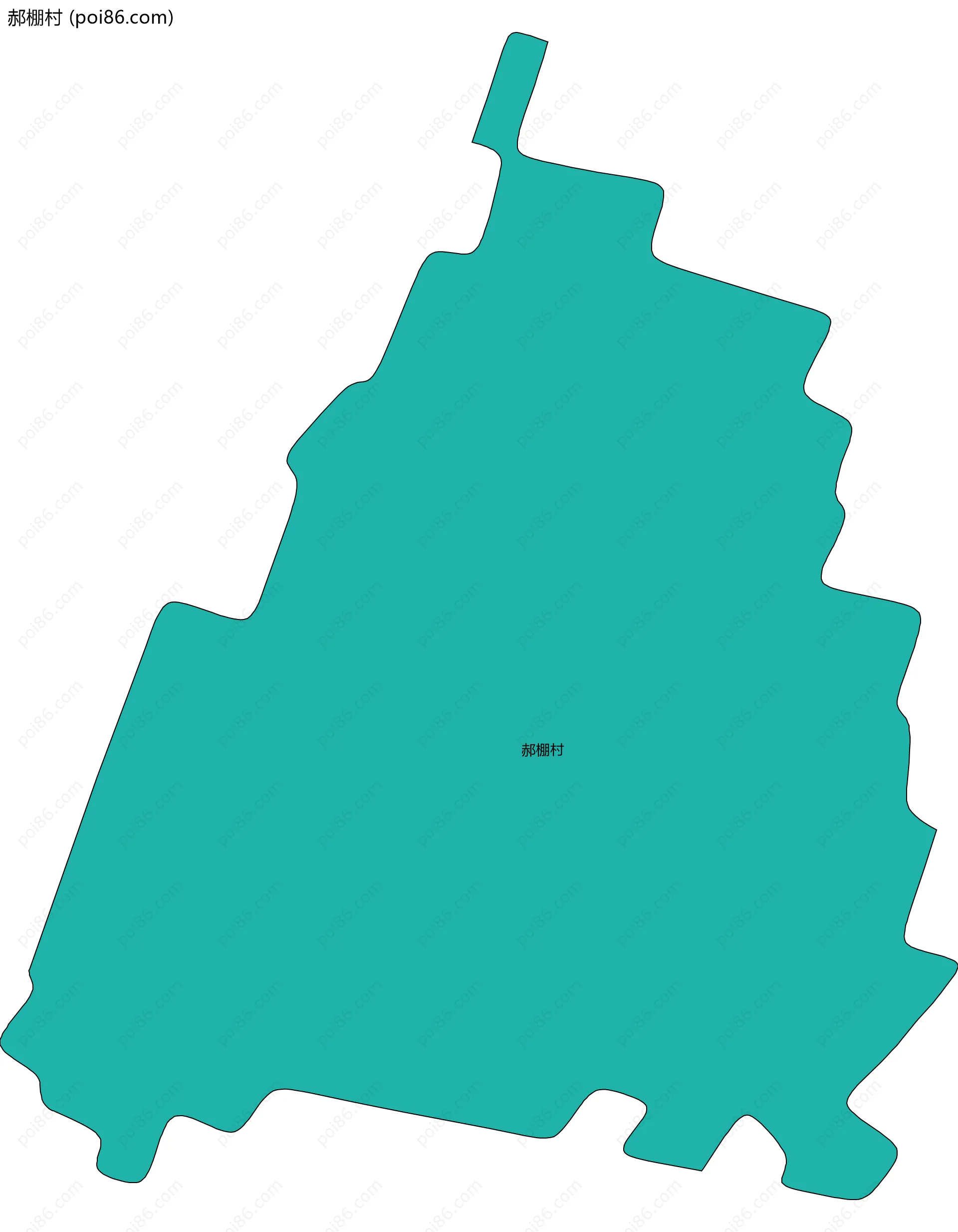 郝棚村边界地图