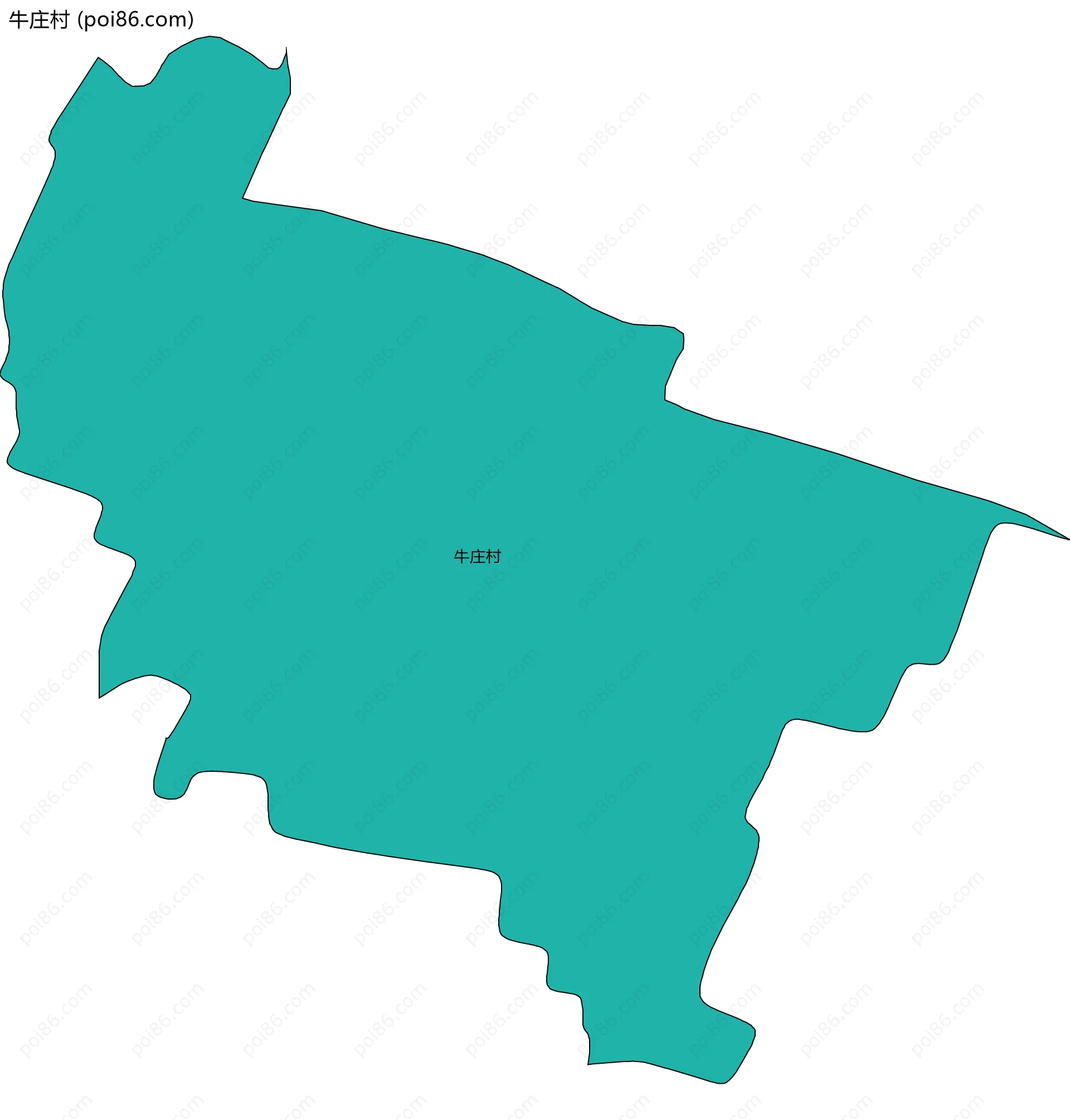 牛庄村边界地图