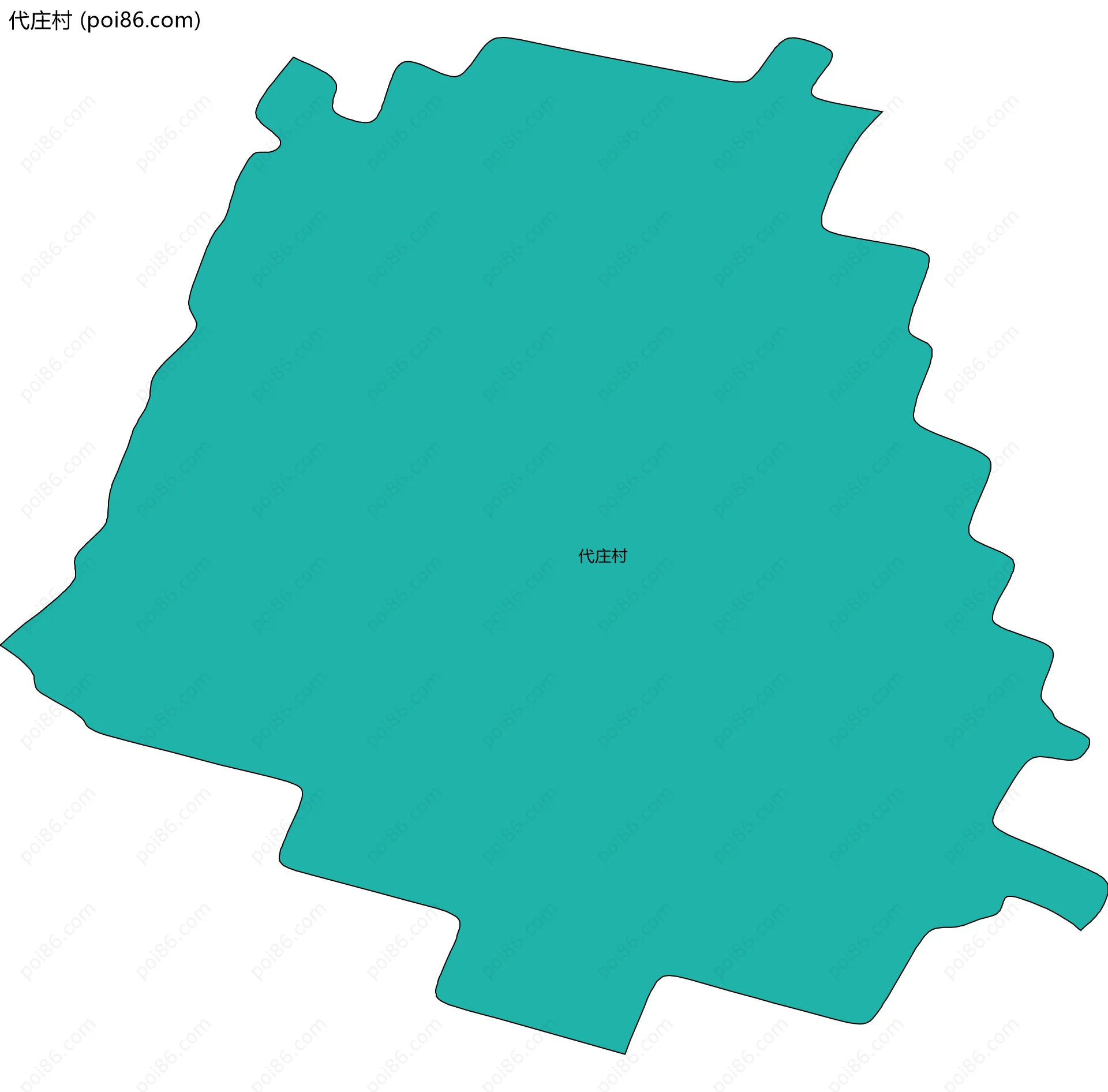 代庄村边界地图
