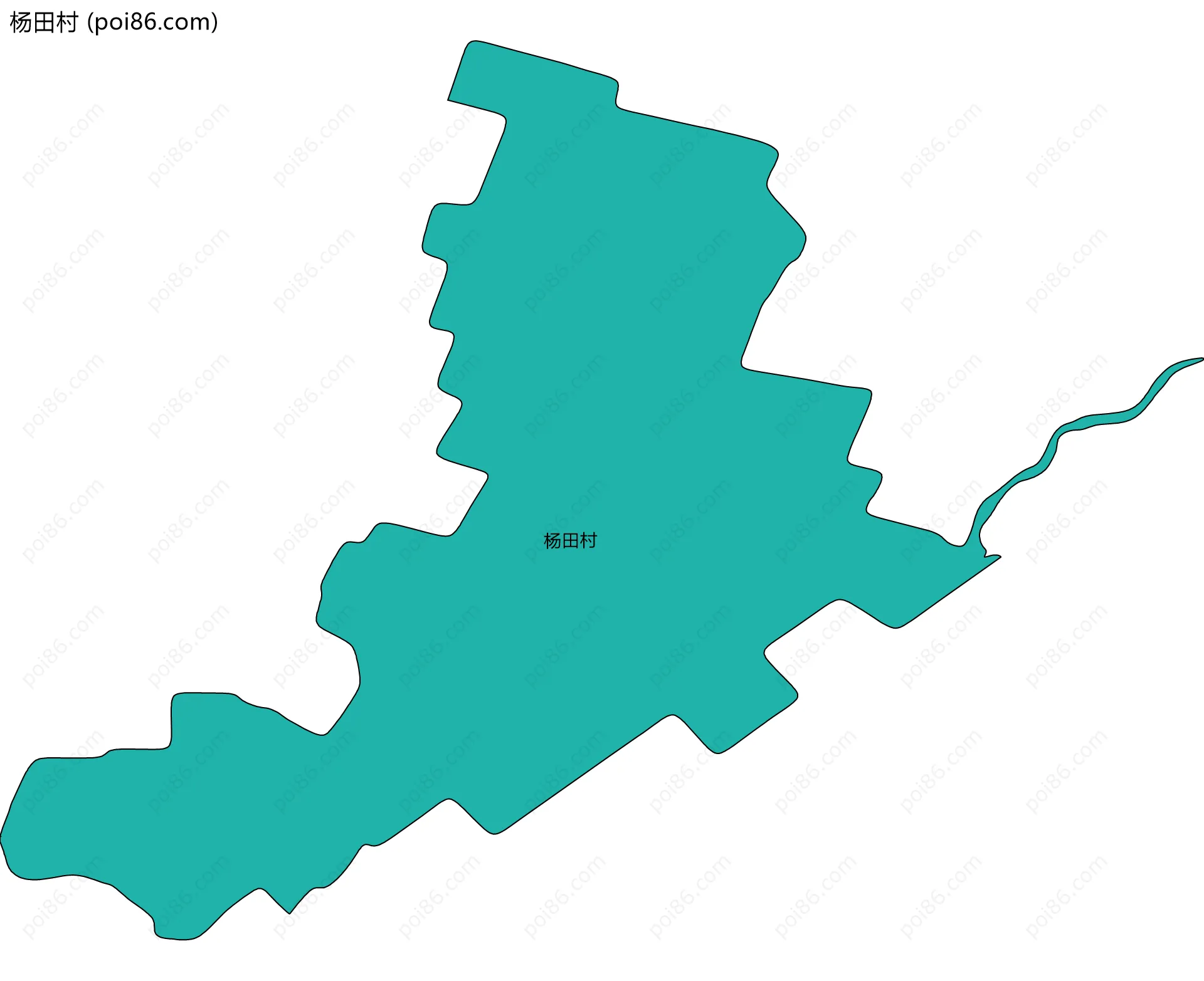 杨田村边界地图