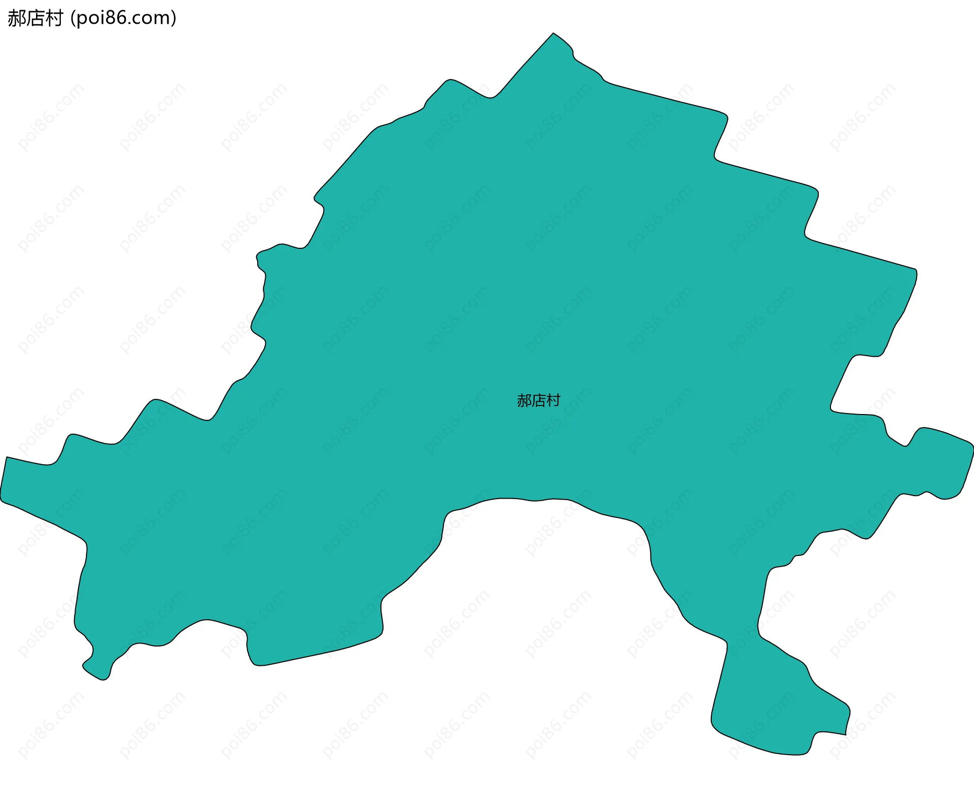 郝店村边界地图