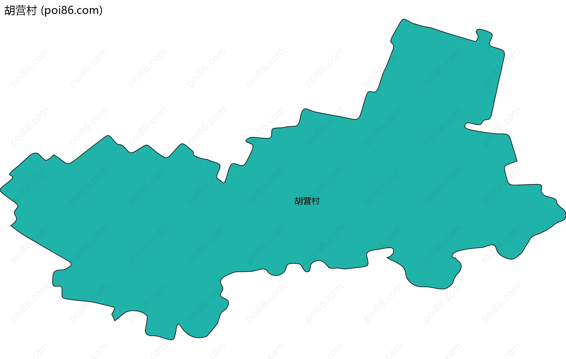 胡营村边界地图