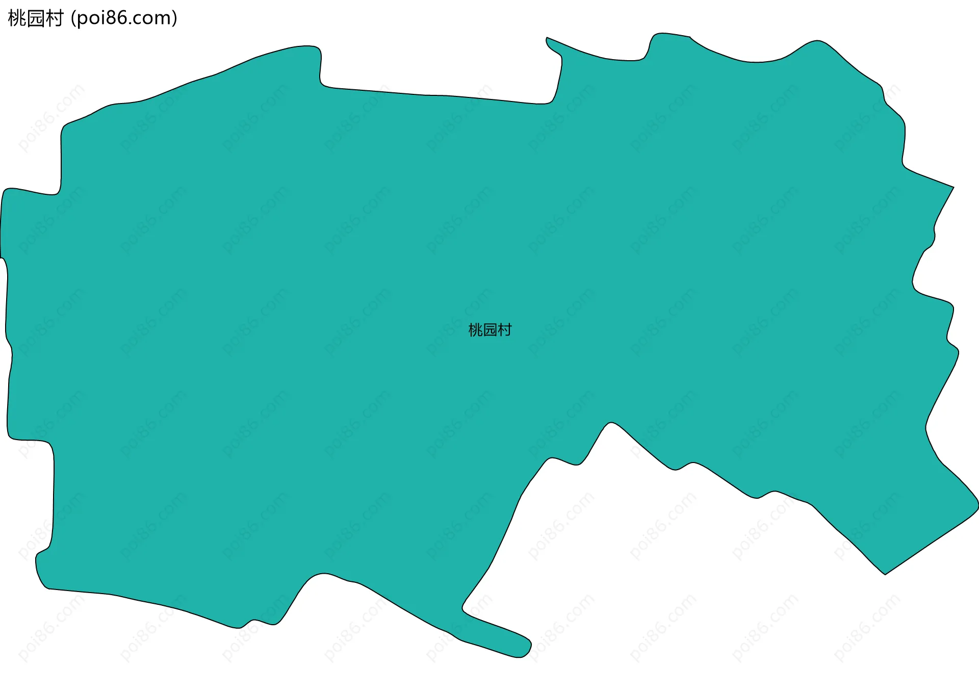 桃园村边界地图