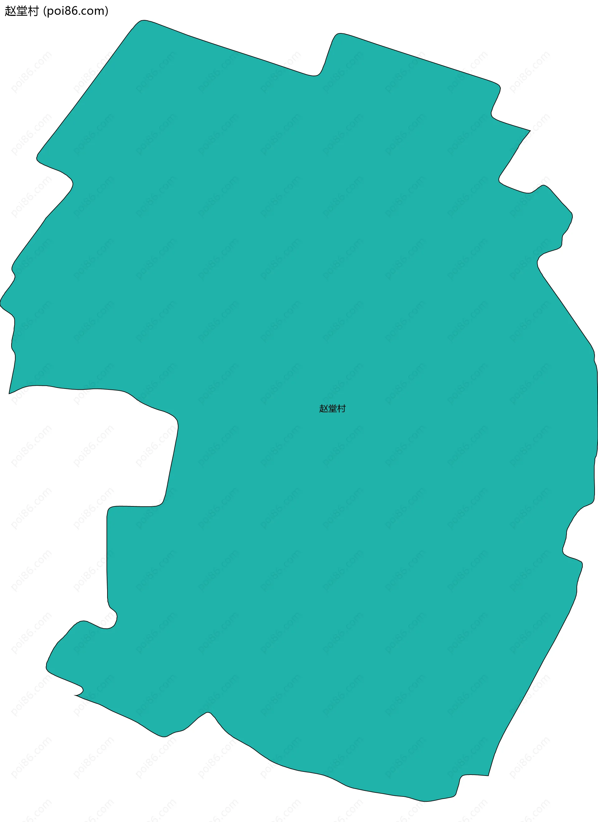 赵堂村边界地图