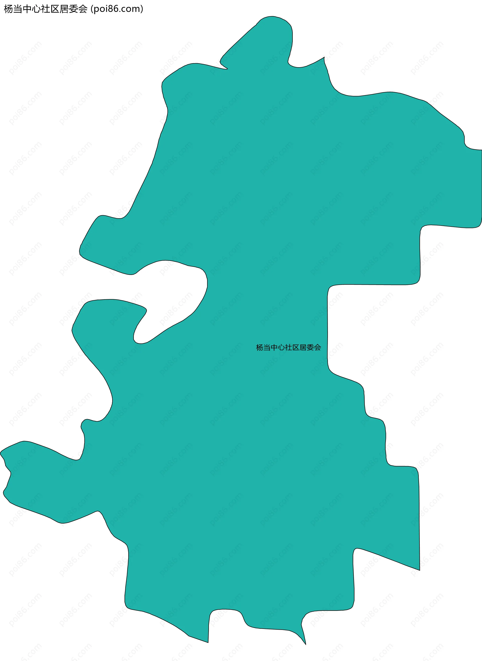 杨当中心社区居委会边界地图