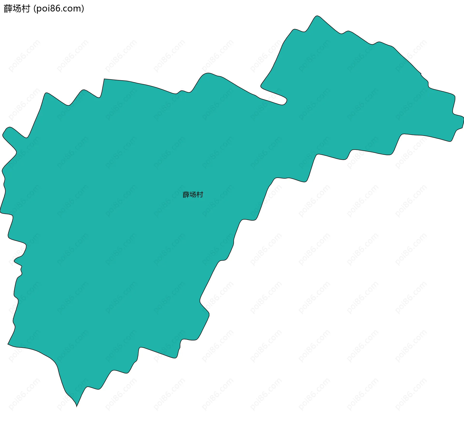 薛场村边界地图