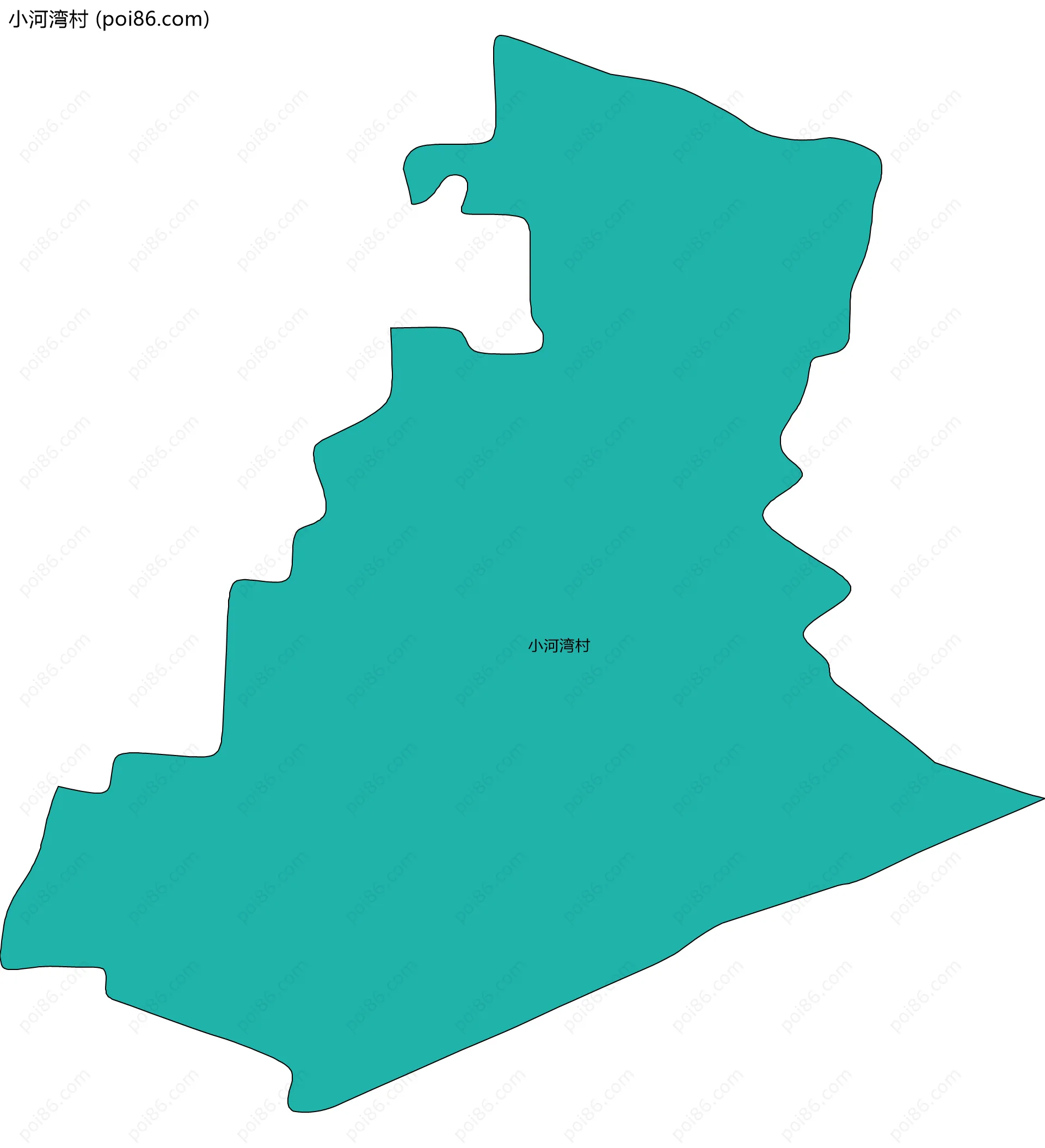 小河湾村边界地图