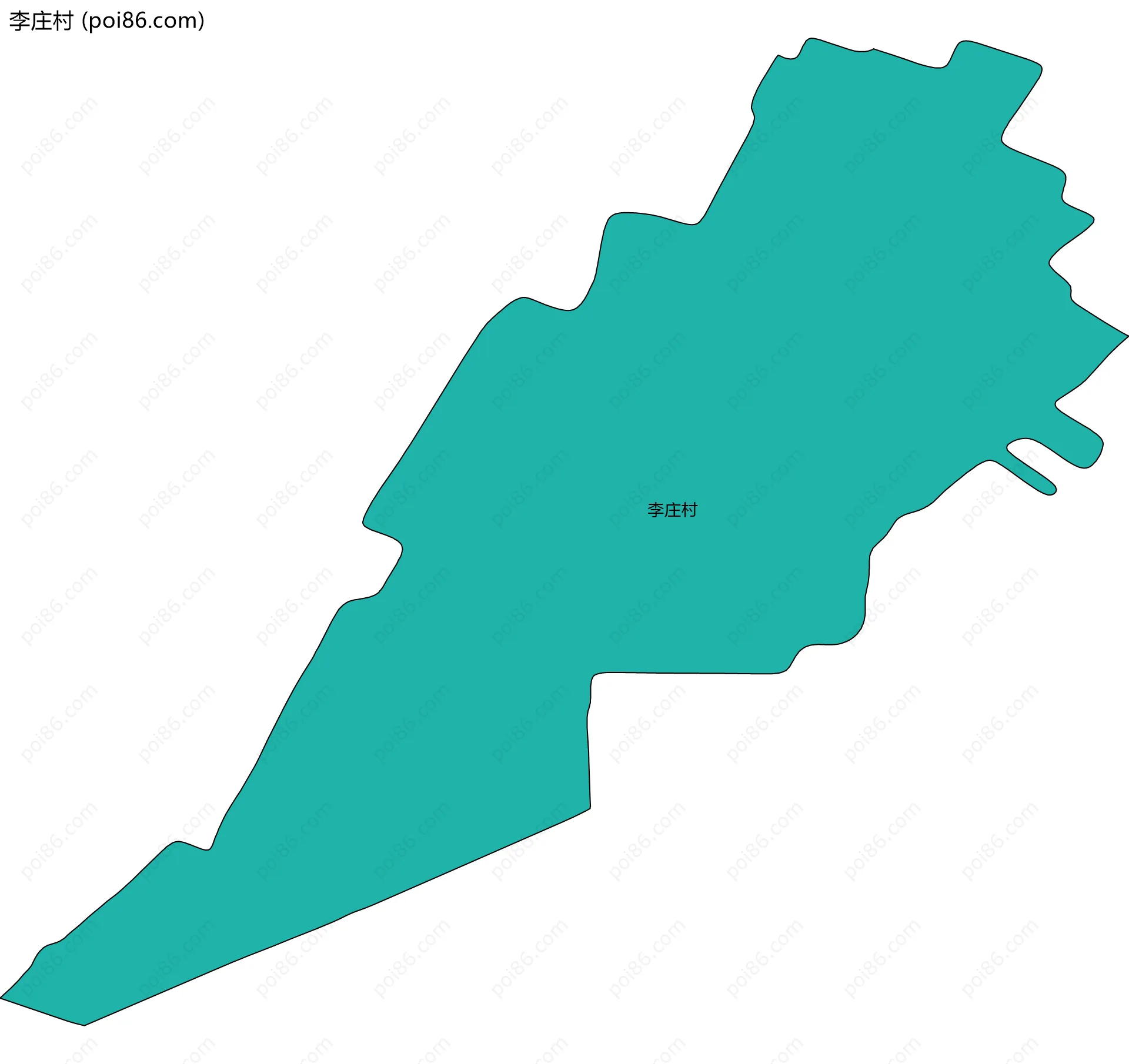 李庄村边界地图