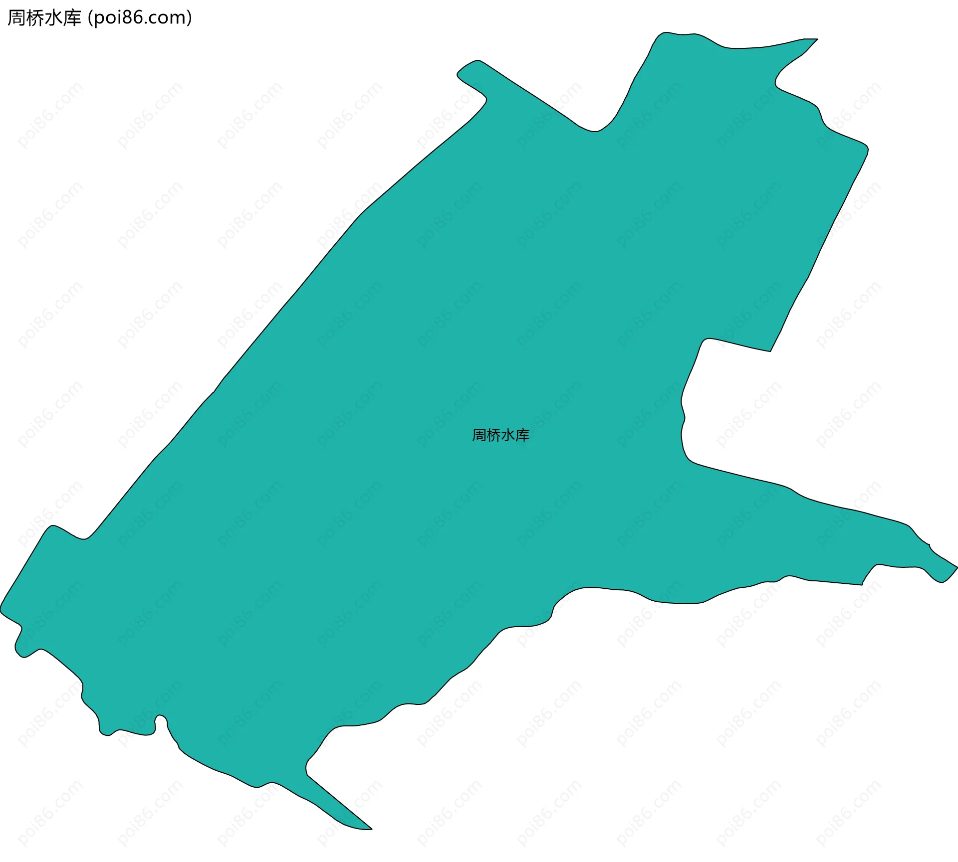 周桥水库边界地图