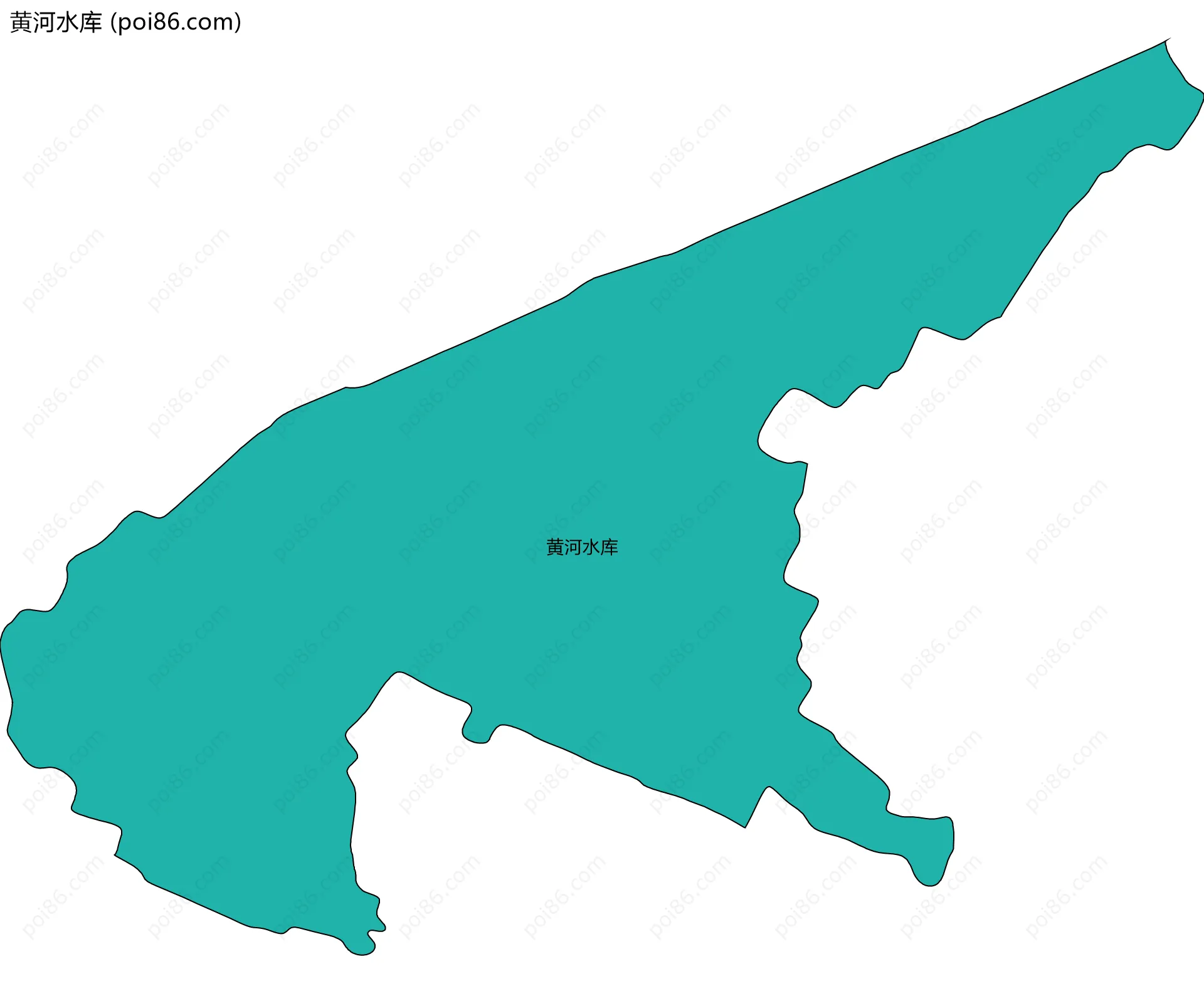 黄河水库边界地图