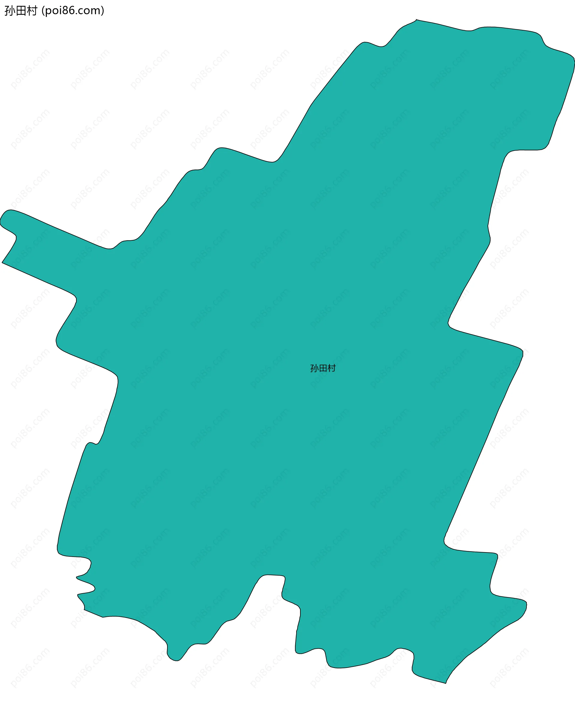 孙田村边界地图