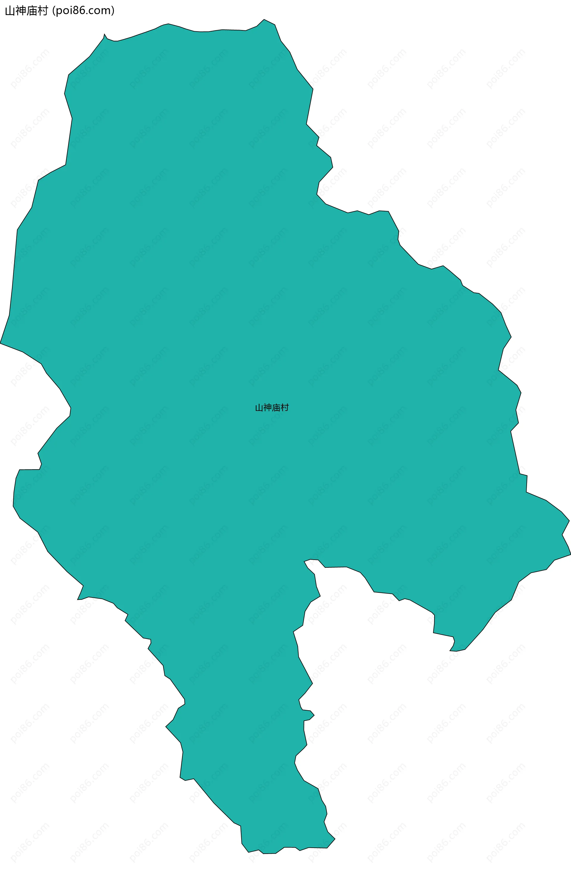 山神庙村边界地图