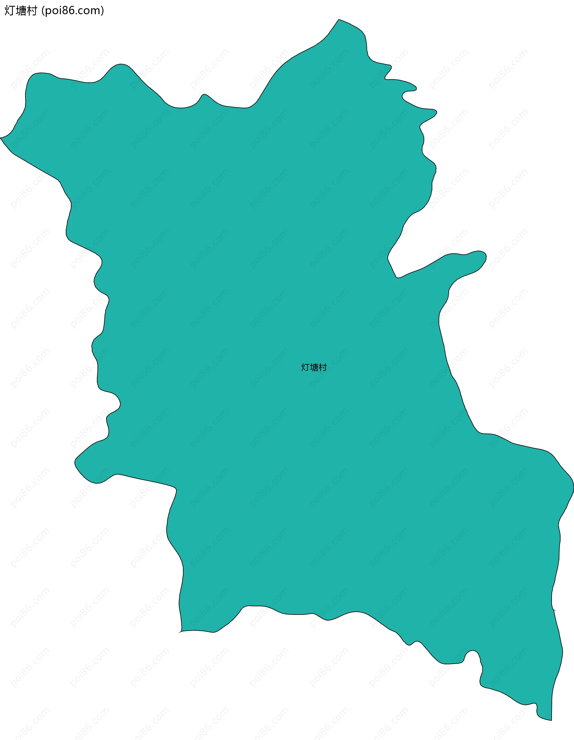 灯塘村边界地图