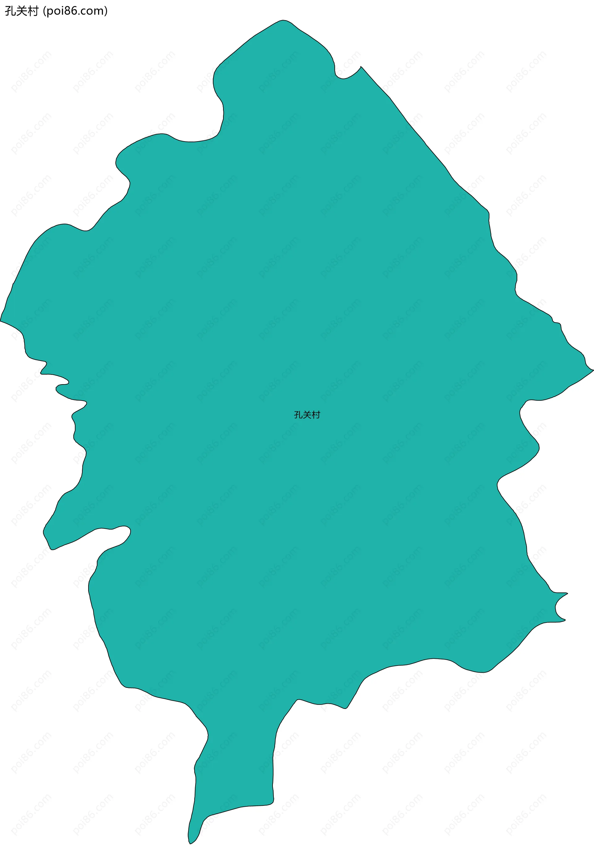 孔关村边界地图