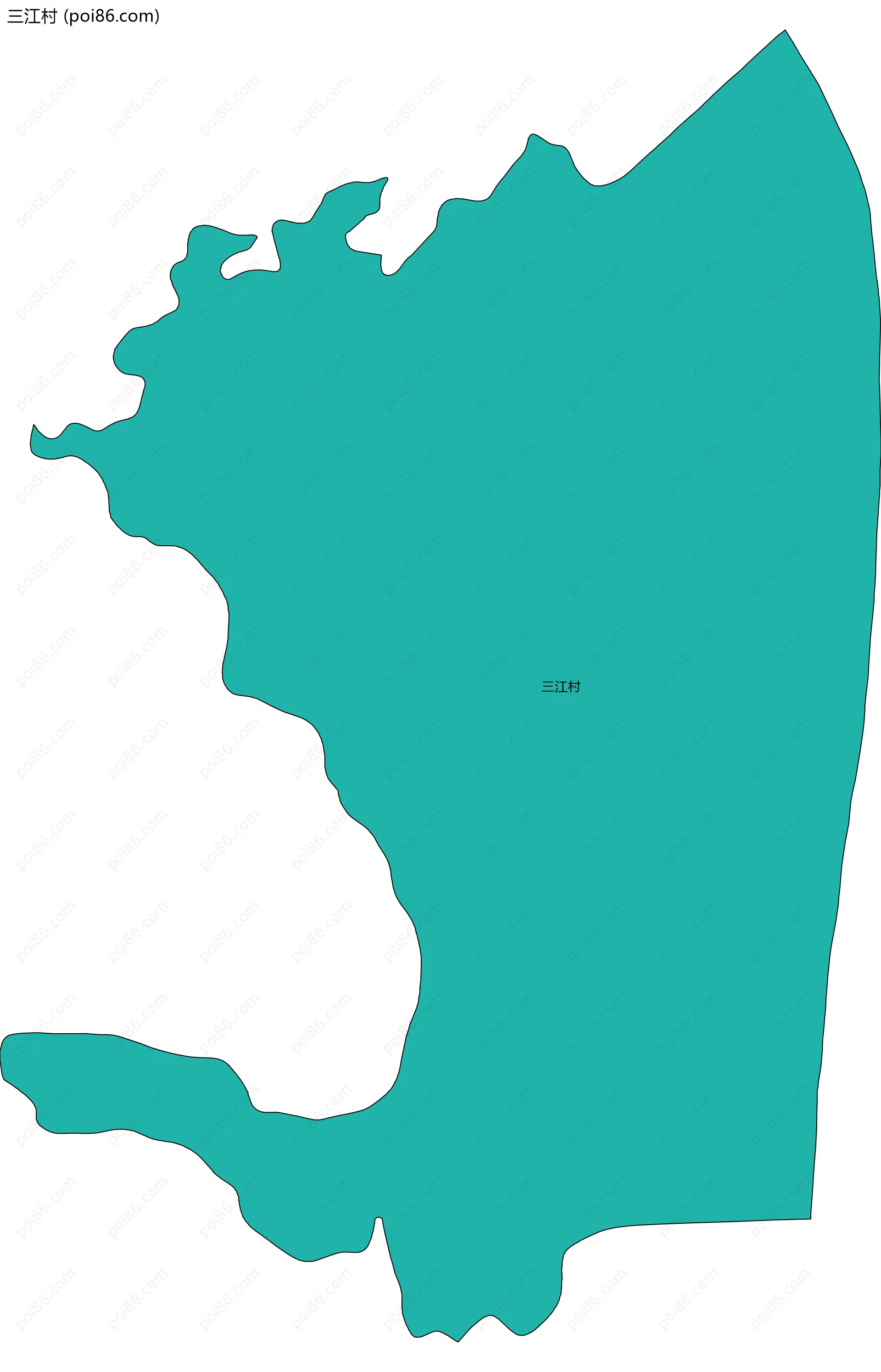 三江村边界地图