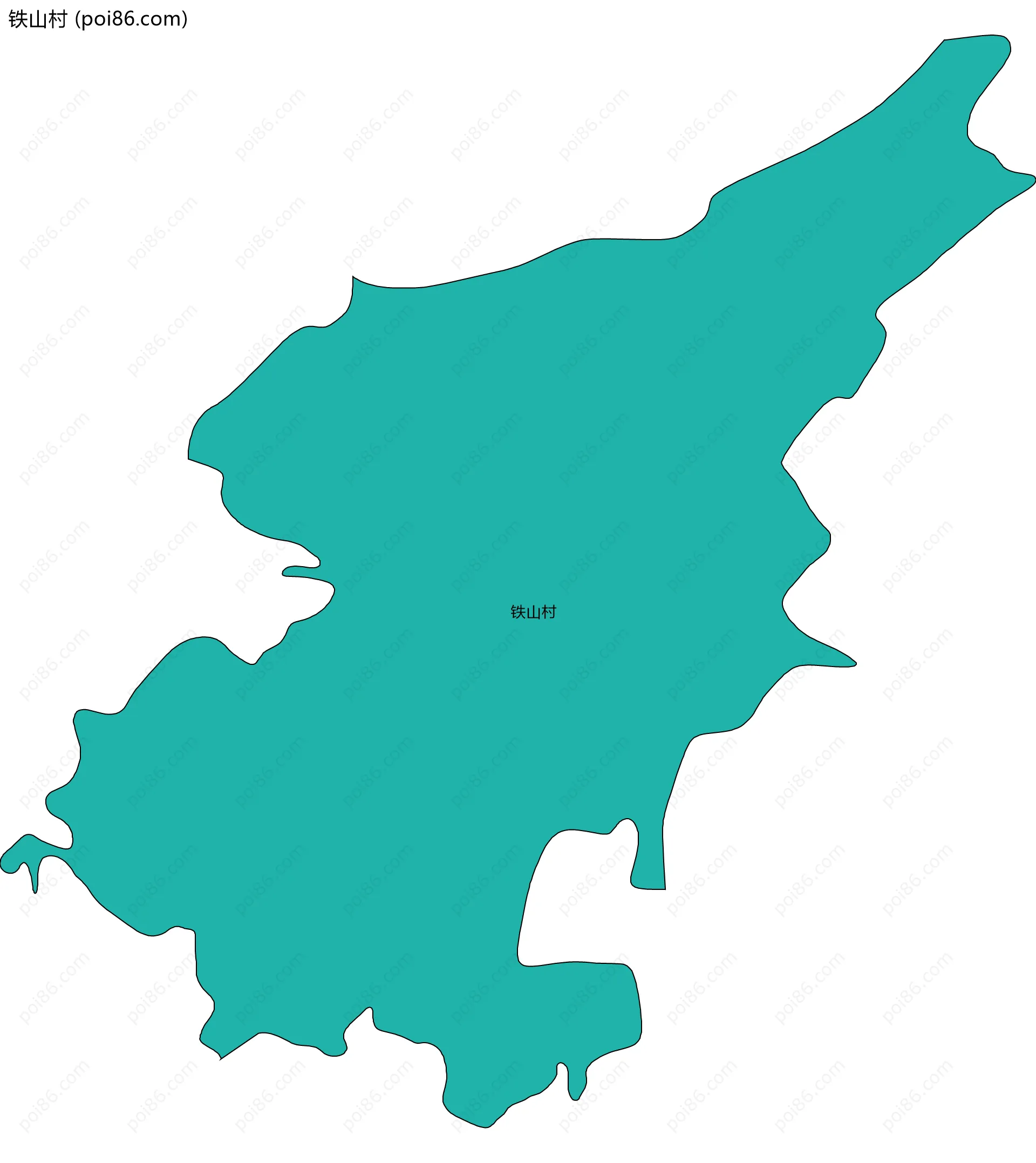 铁山村边界地图