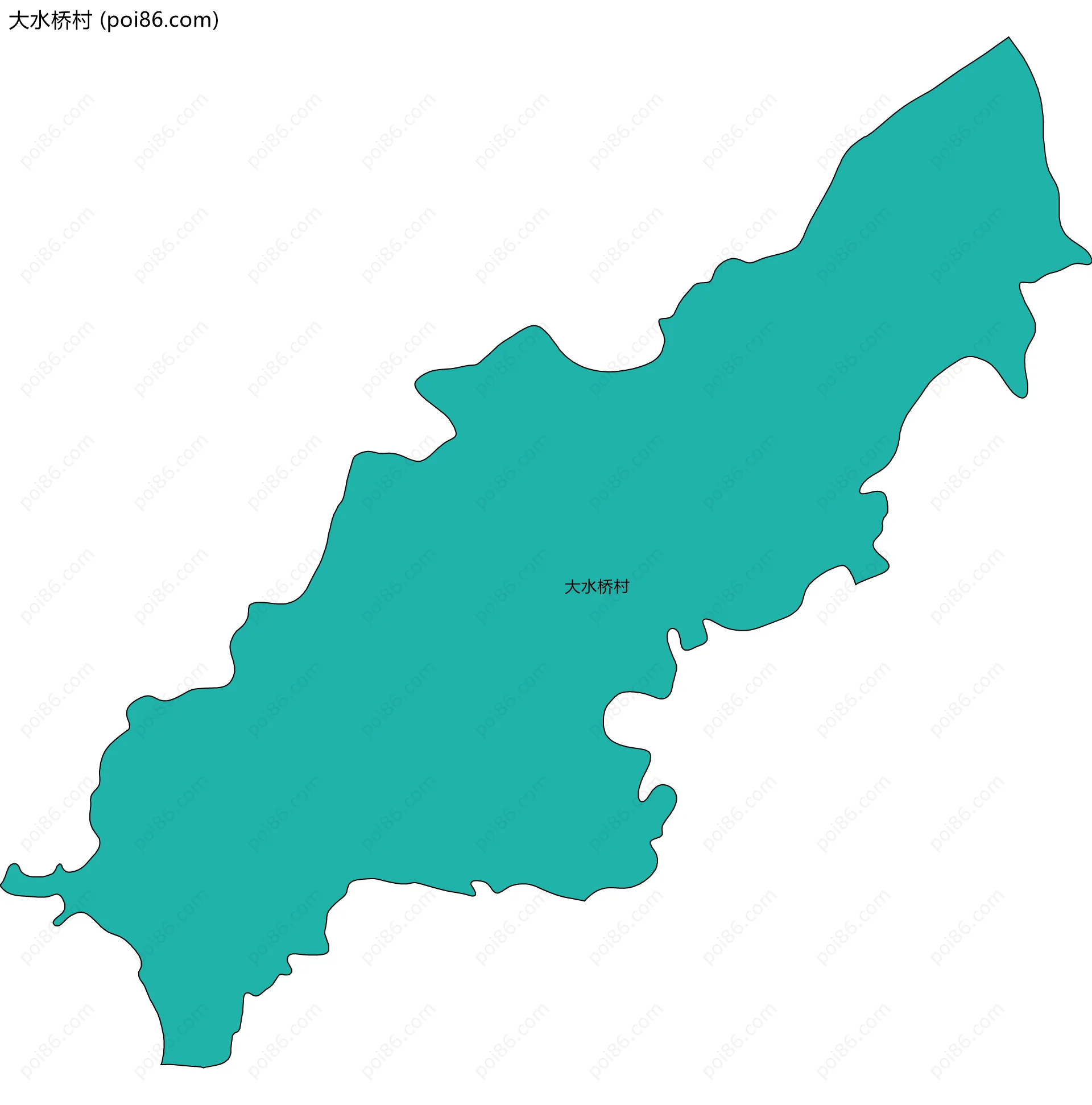 大水桥村边界地图