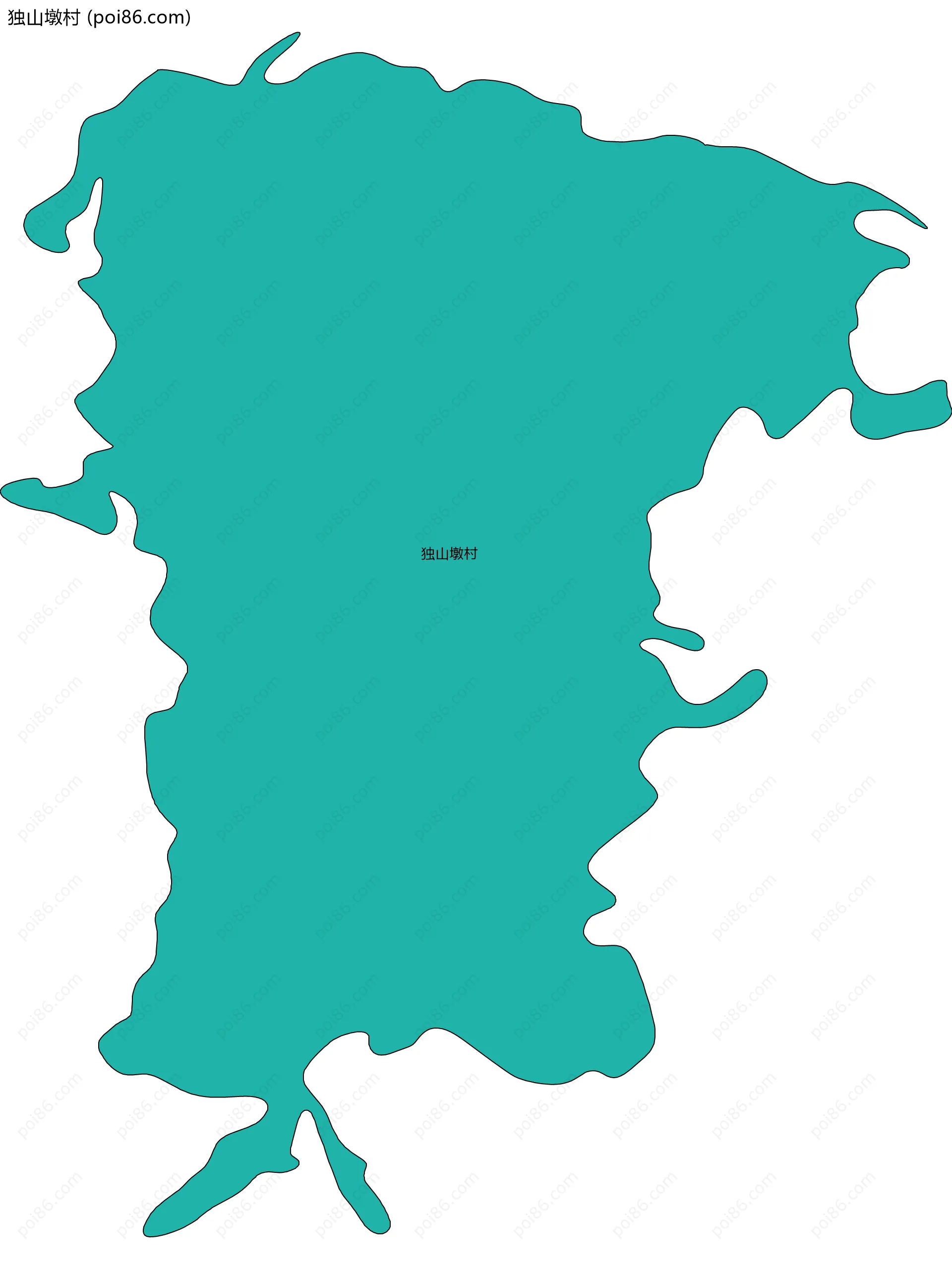 独山墩村边界地图