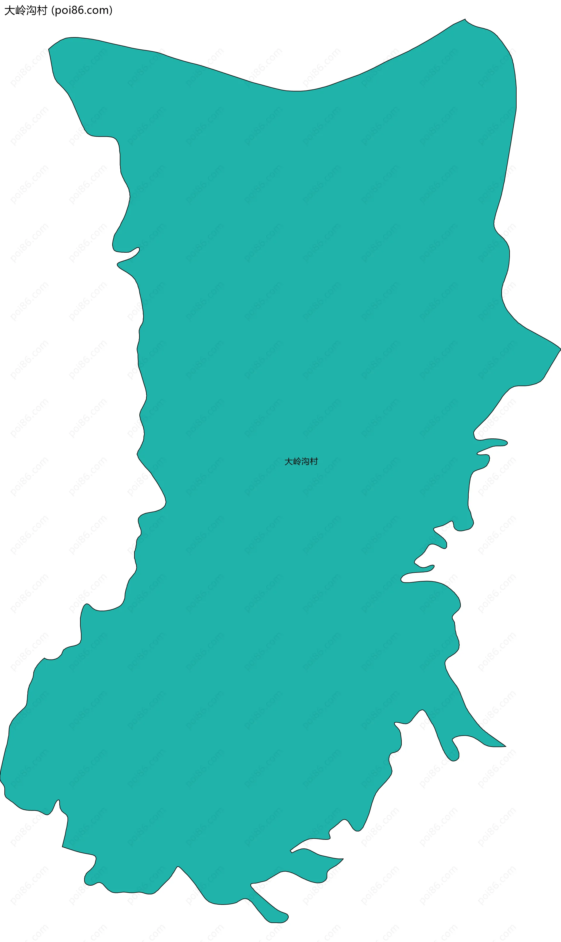 大岭沟村边界地图