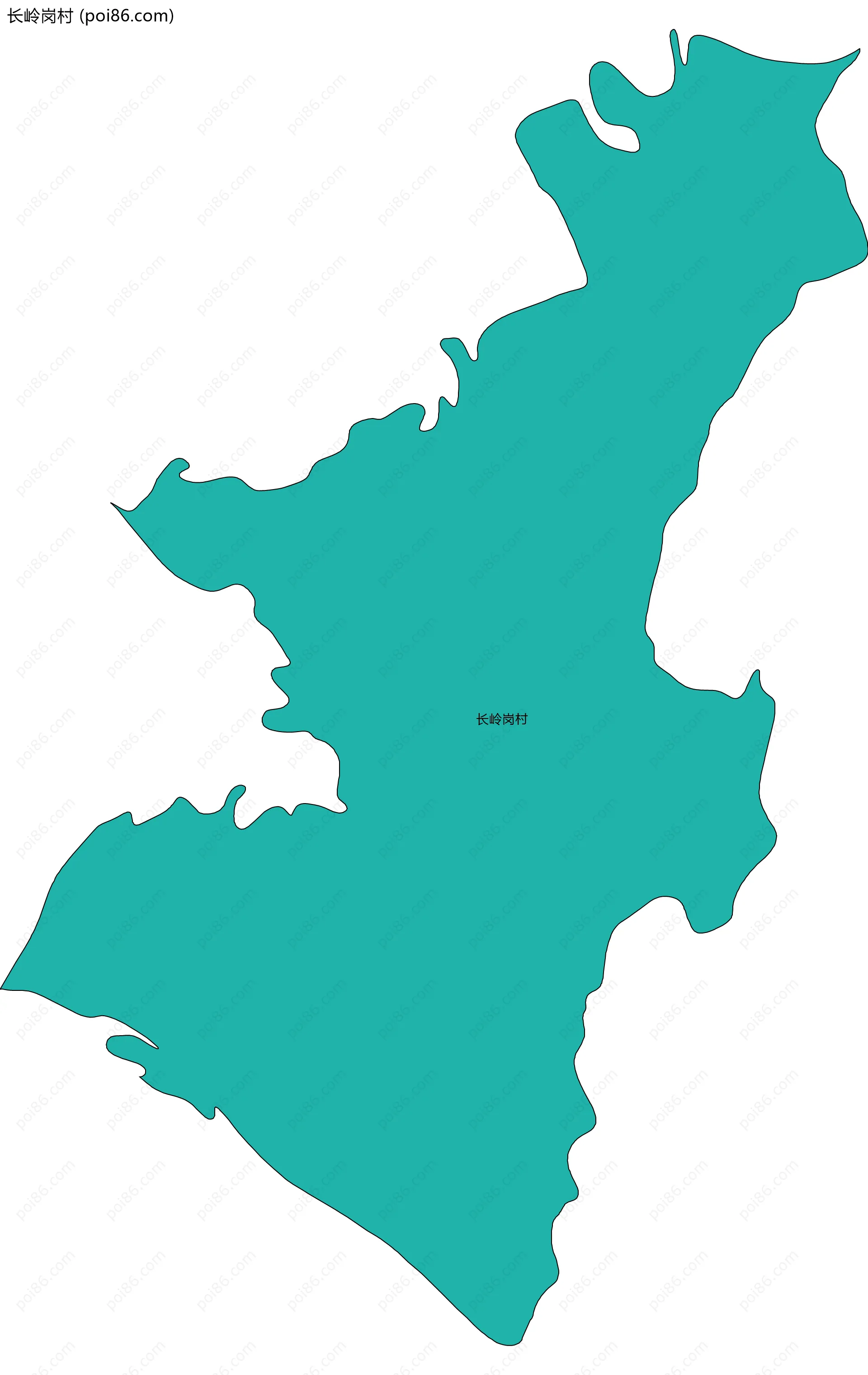 长岭岗村边界地图