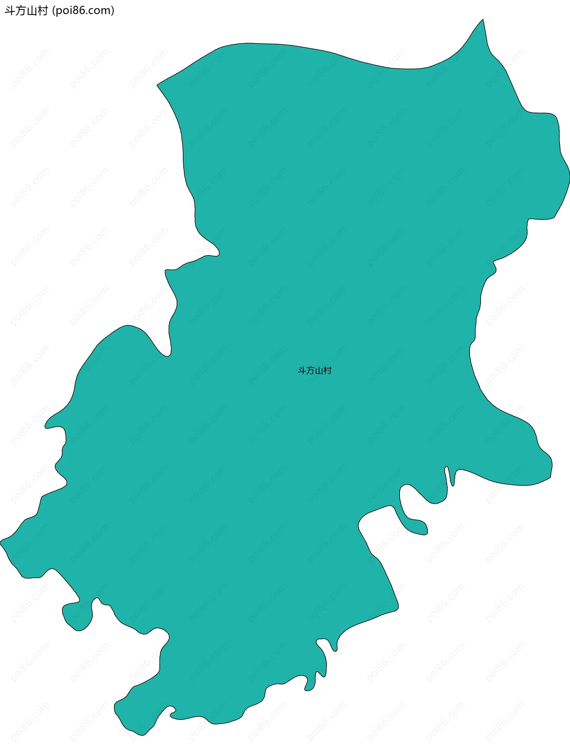 斗方山村边界地图