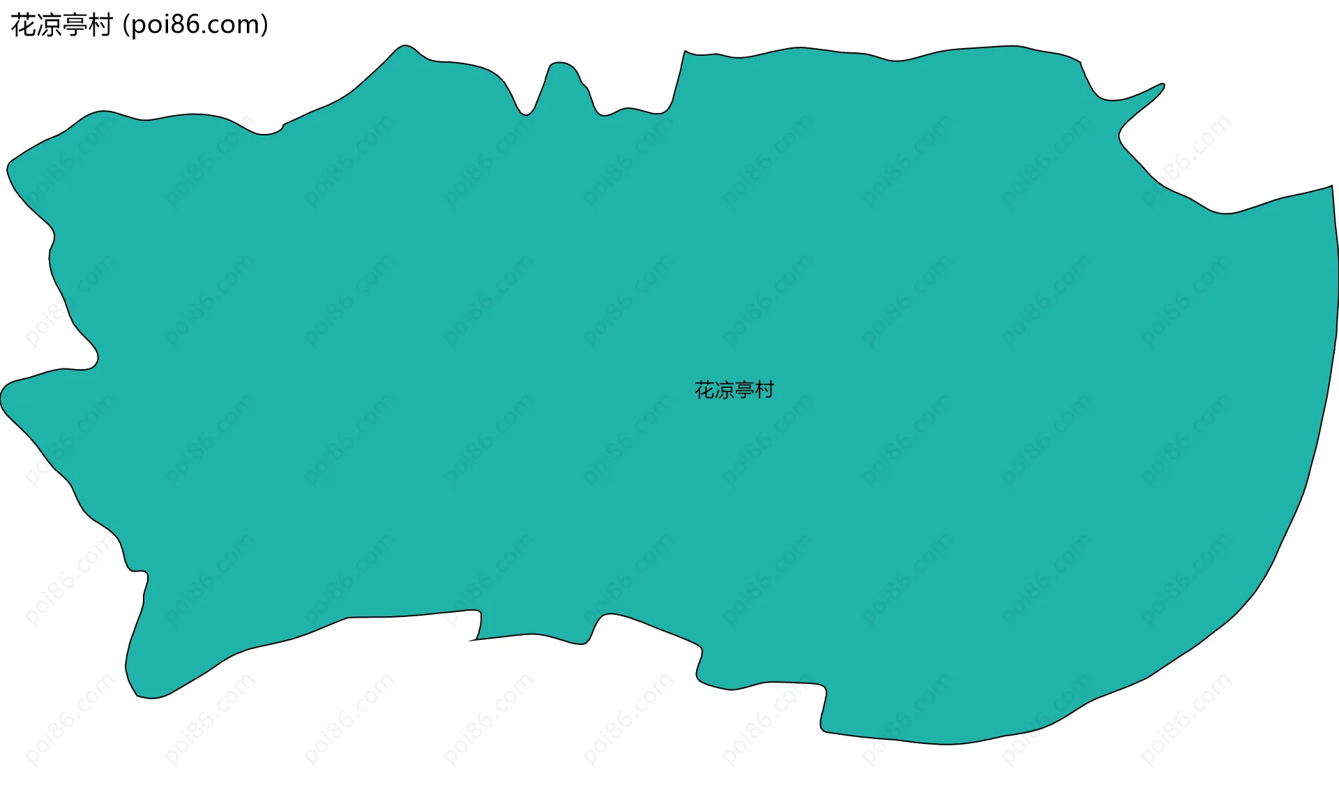 花凉亭村边界地图