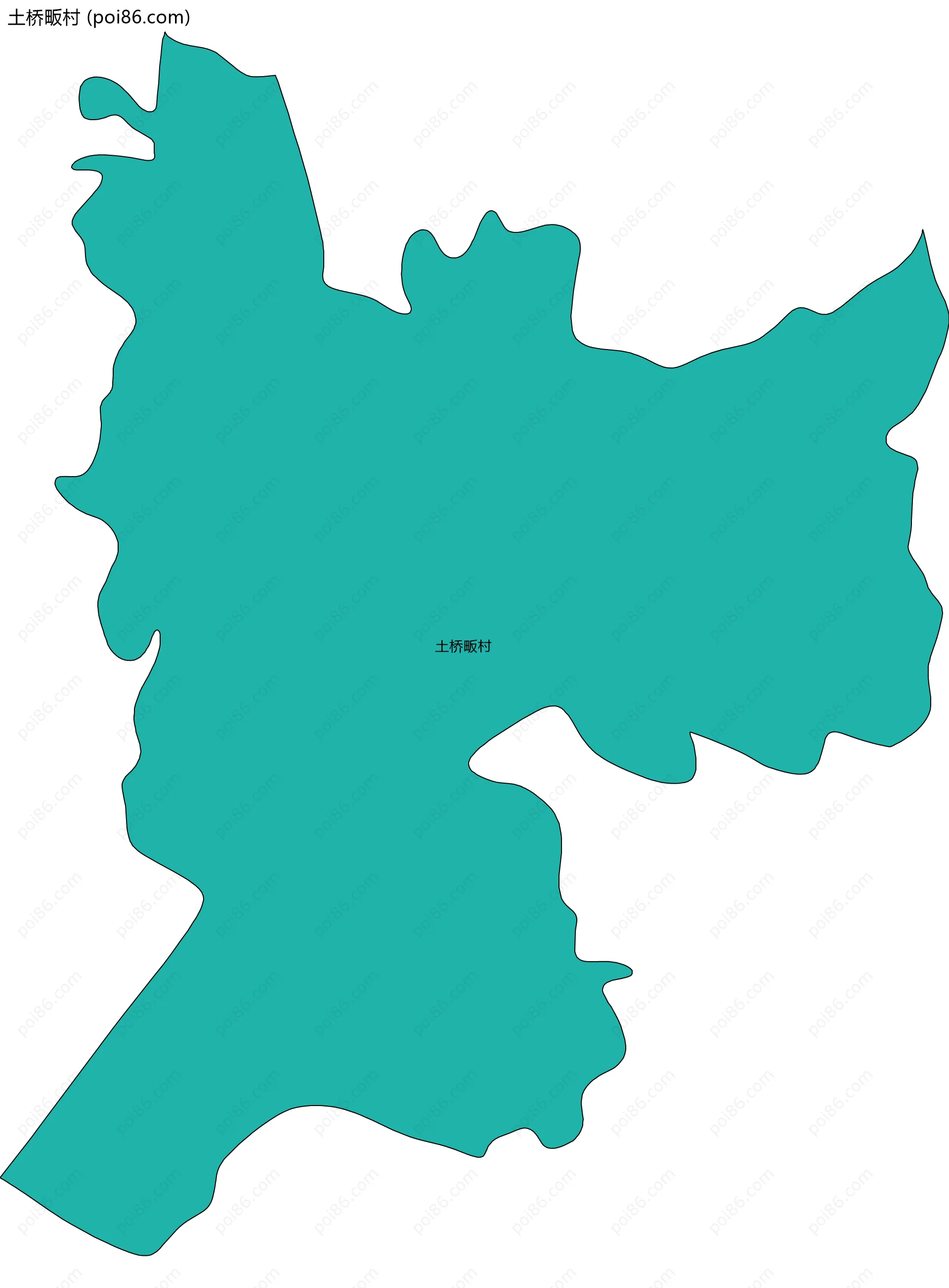 土桥畈村边界地图