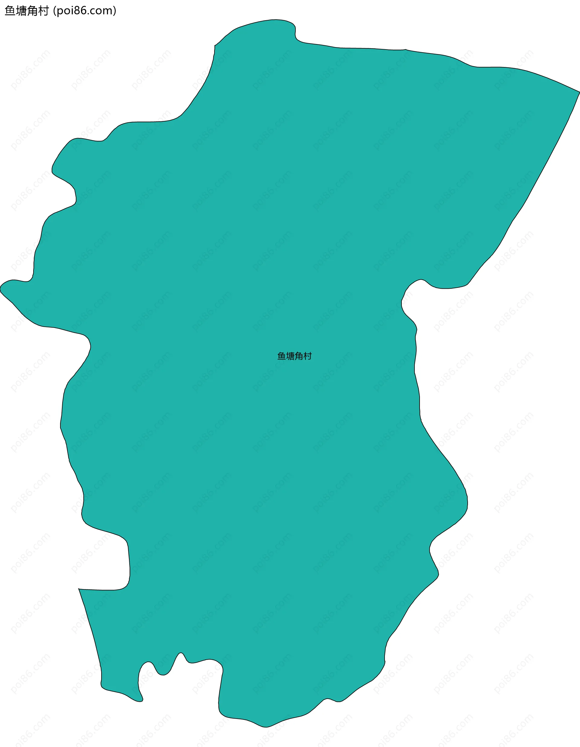 鱼塘角村边界地图