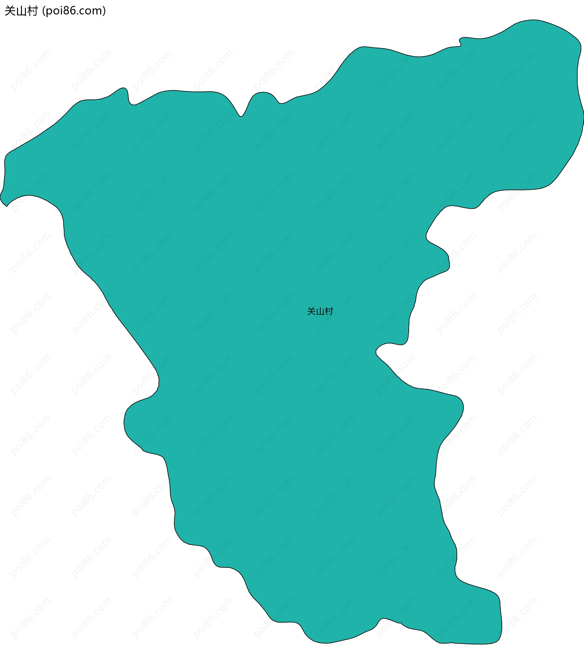 关山村边界地图