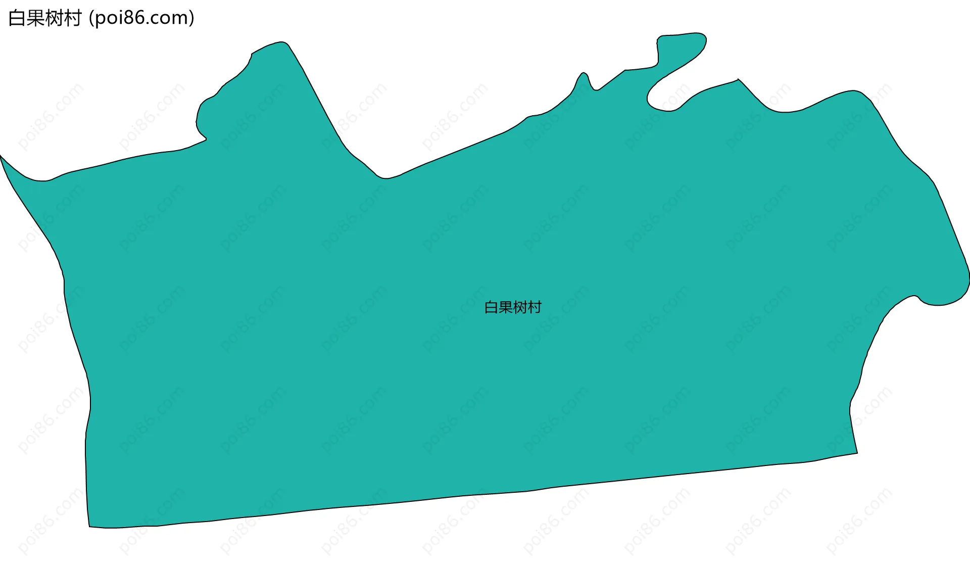 白果树村边界地图