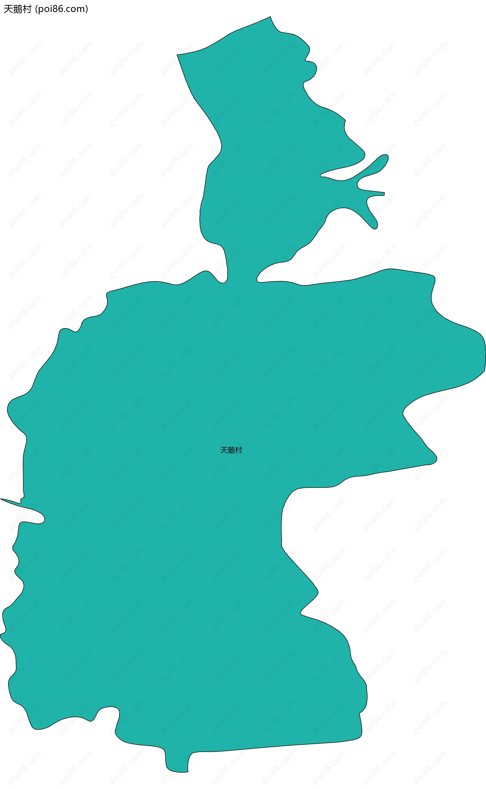 天鹅村边界地图