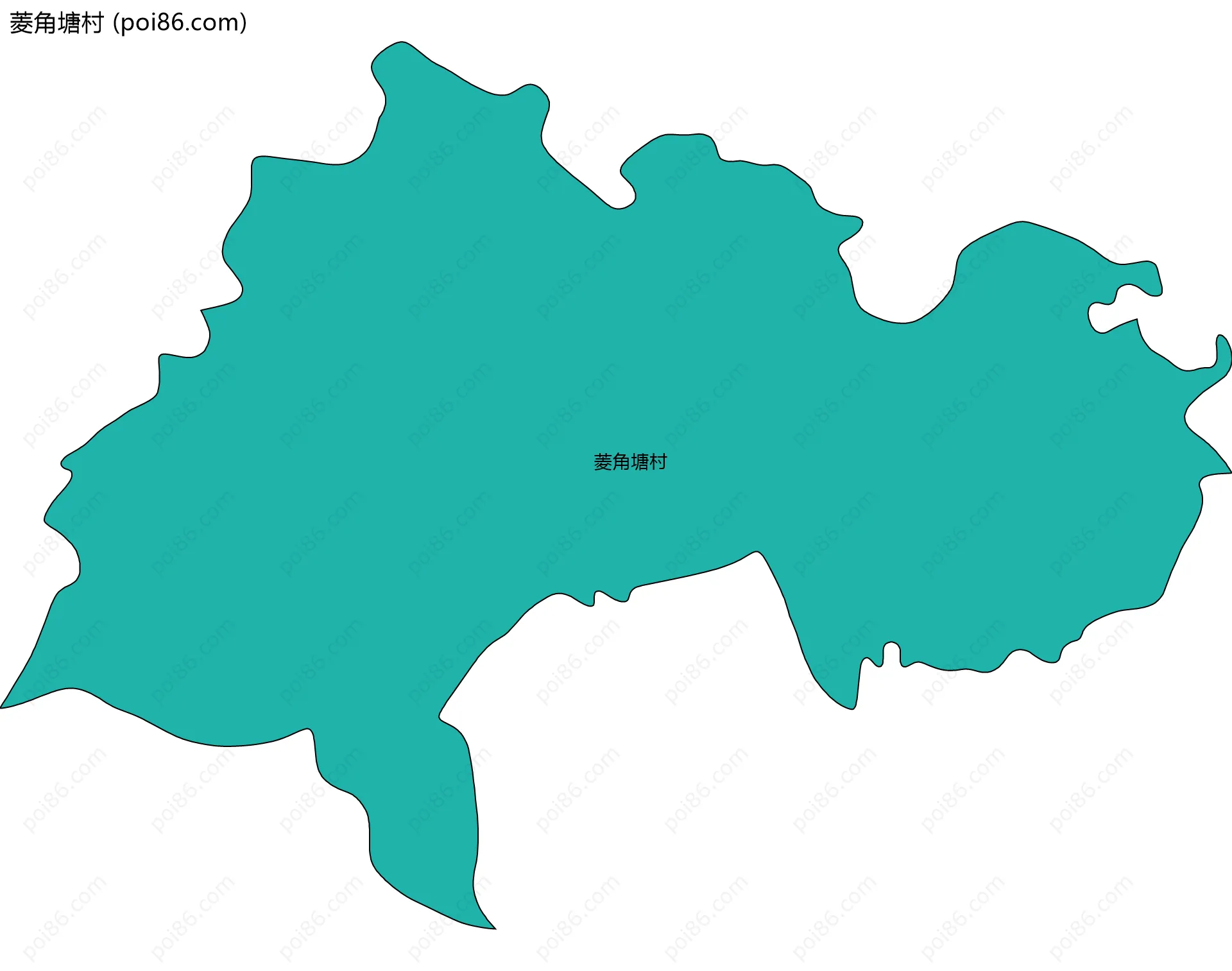 菱角塘村边界地图