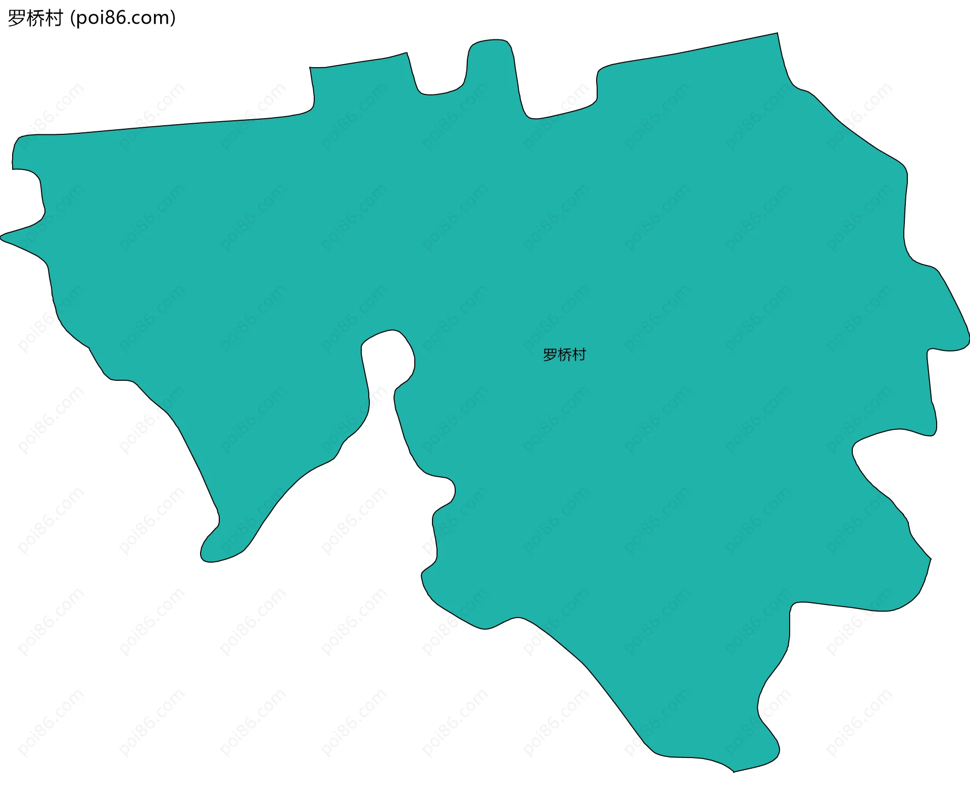 罗桥村边界地图