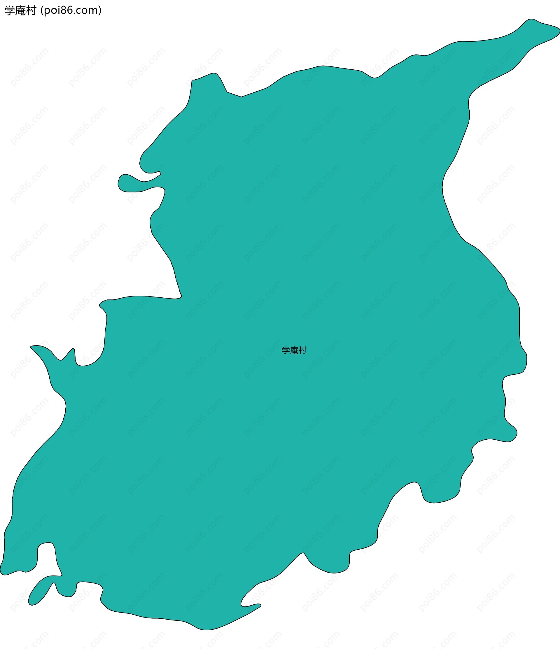 学庵村边界地图