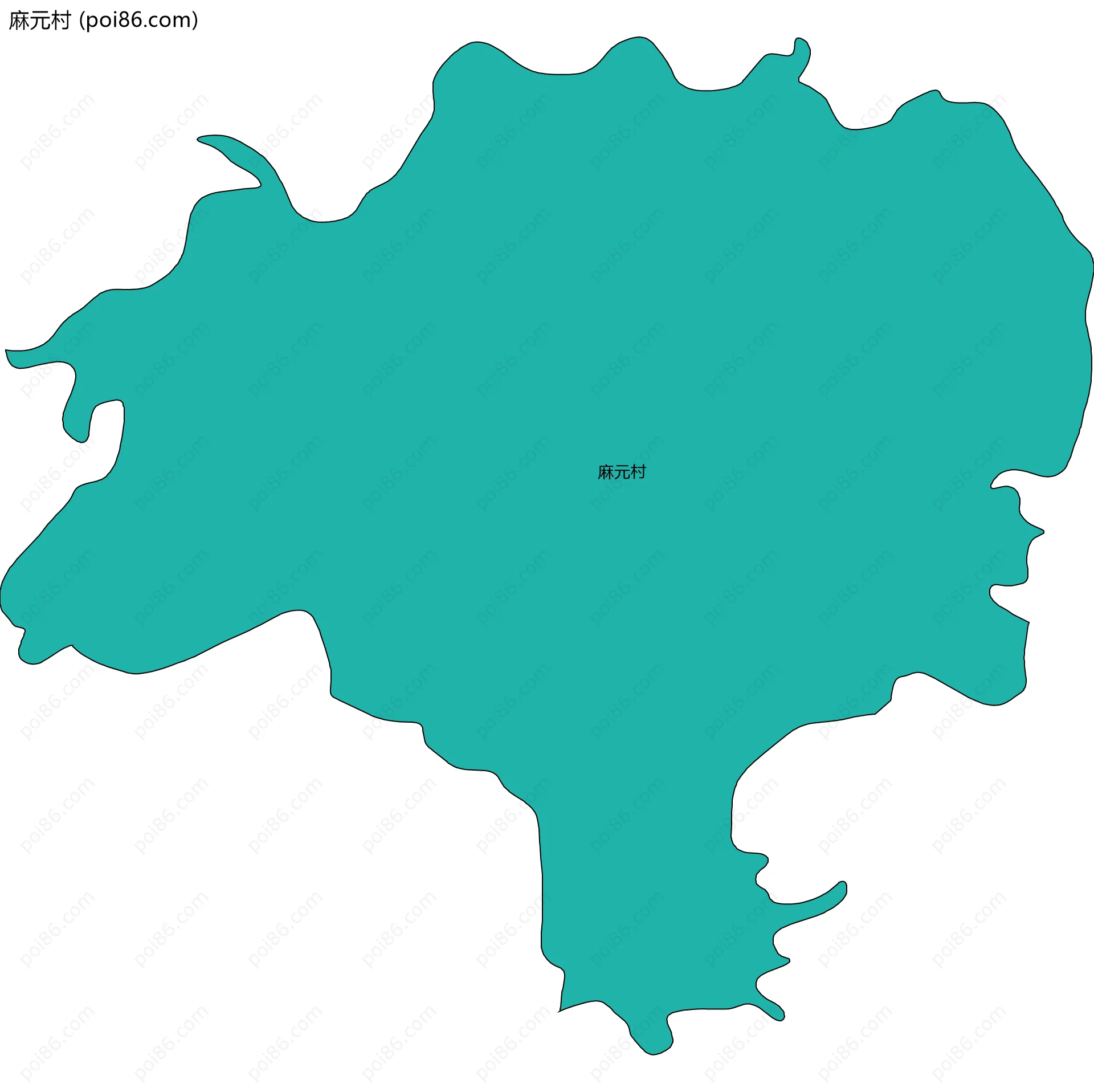 麻元村边界地图