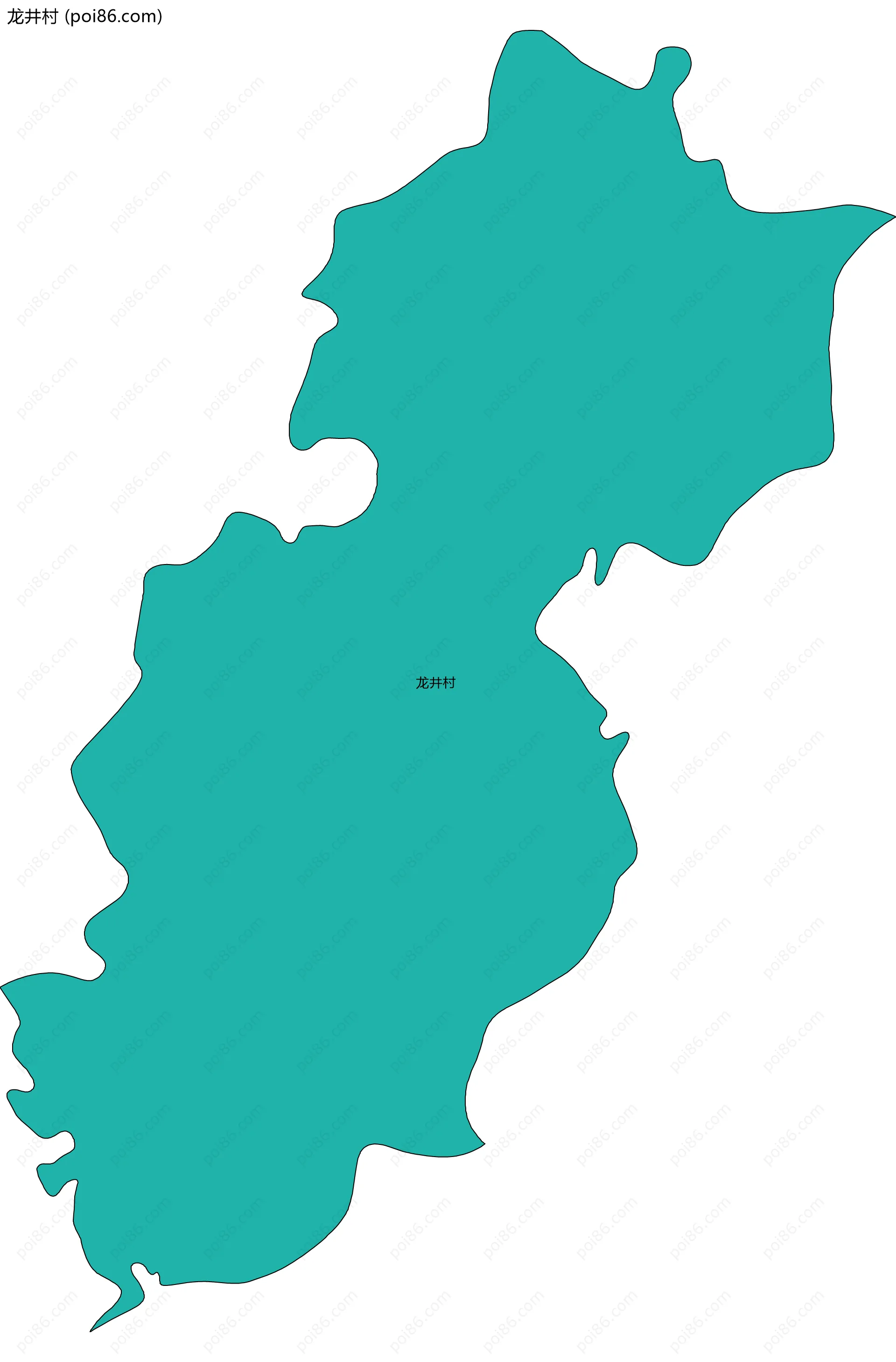 龙井村边界地图