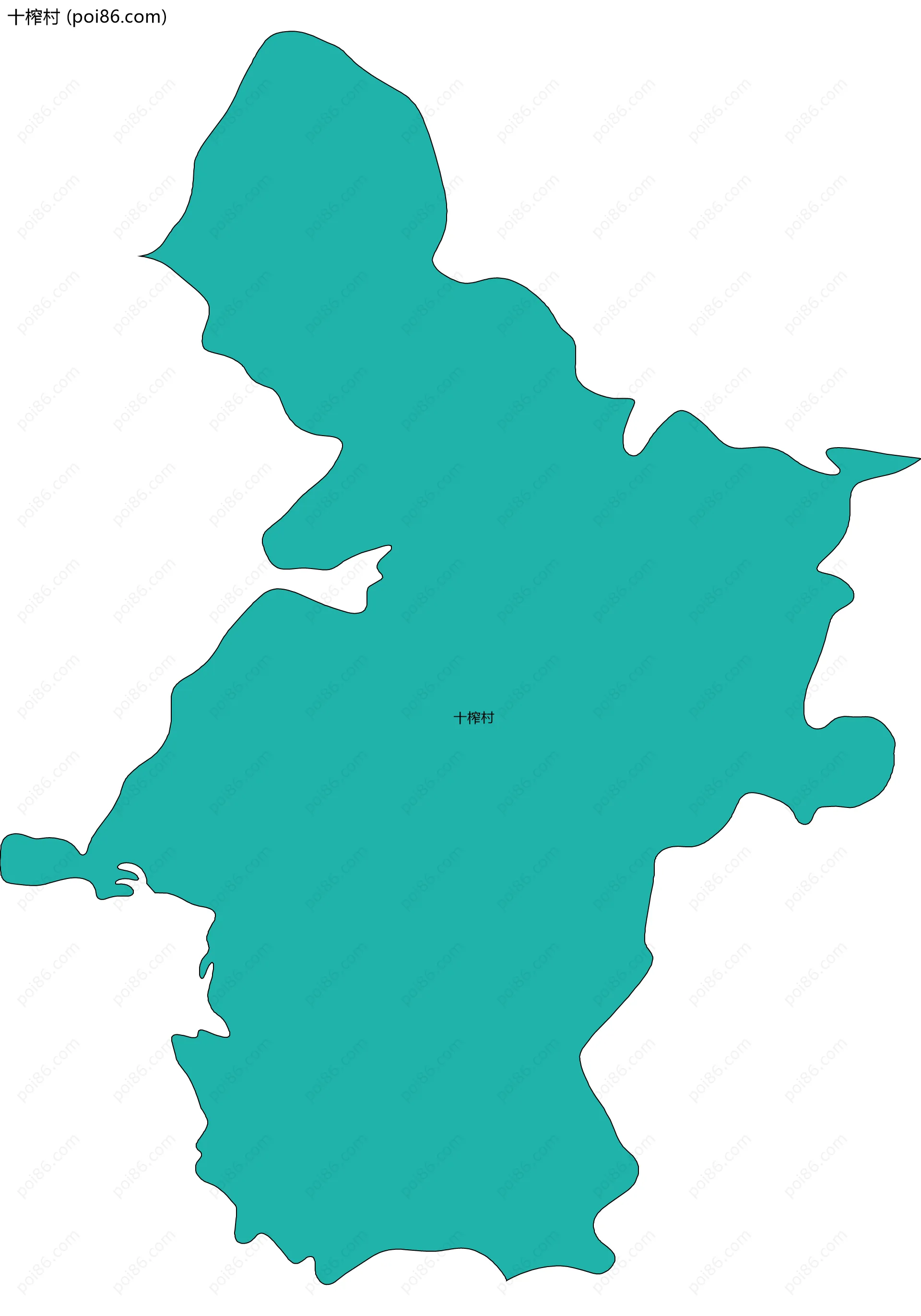 十榨村边界地图