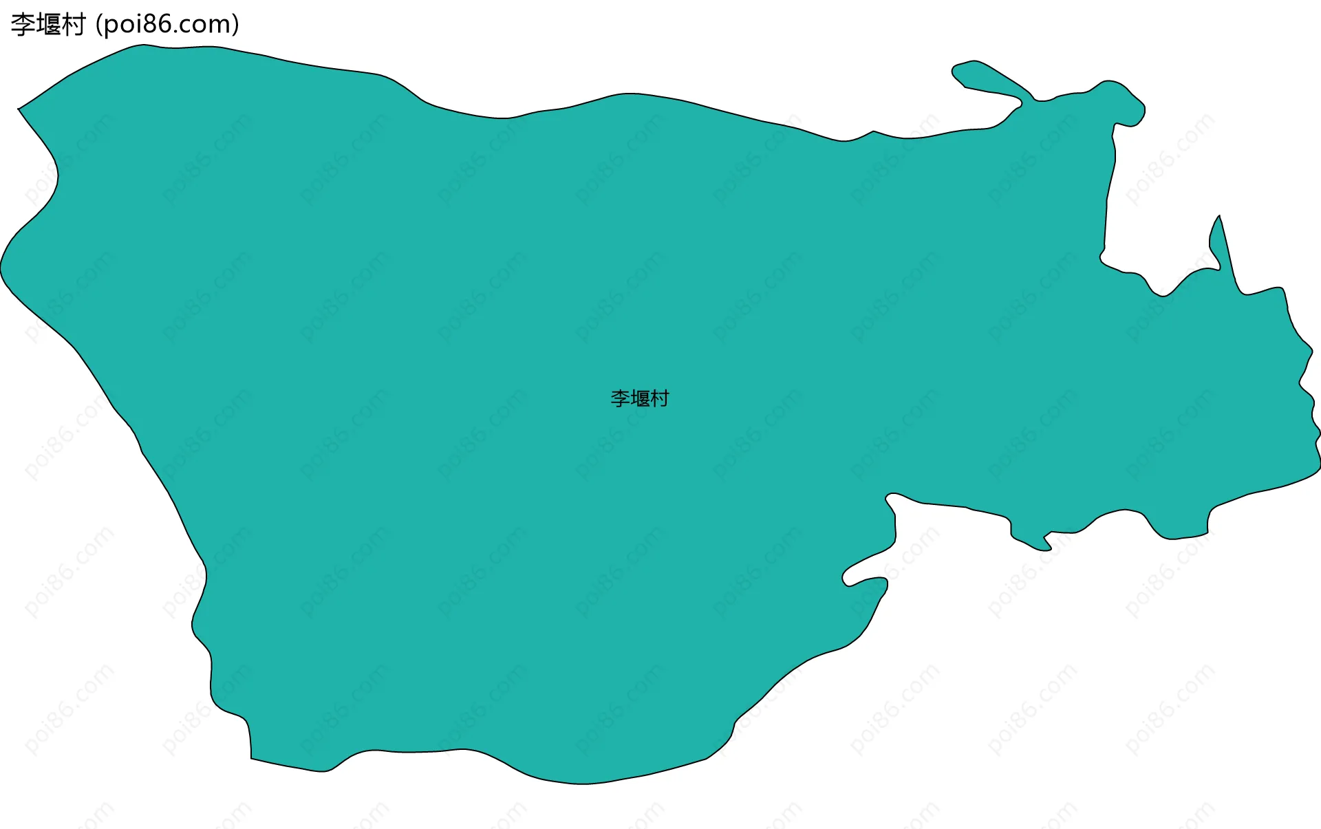 李堰村边界地图