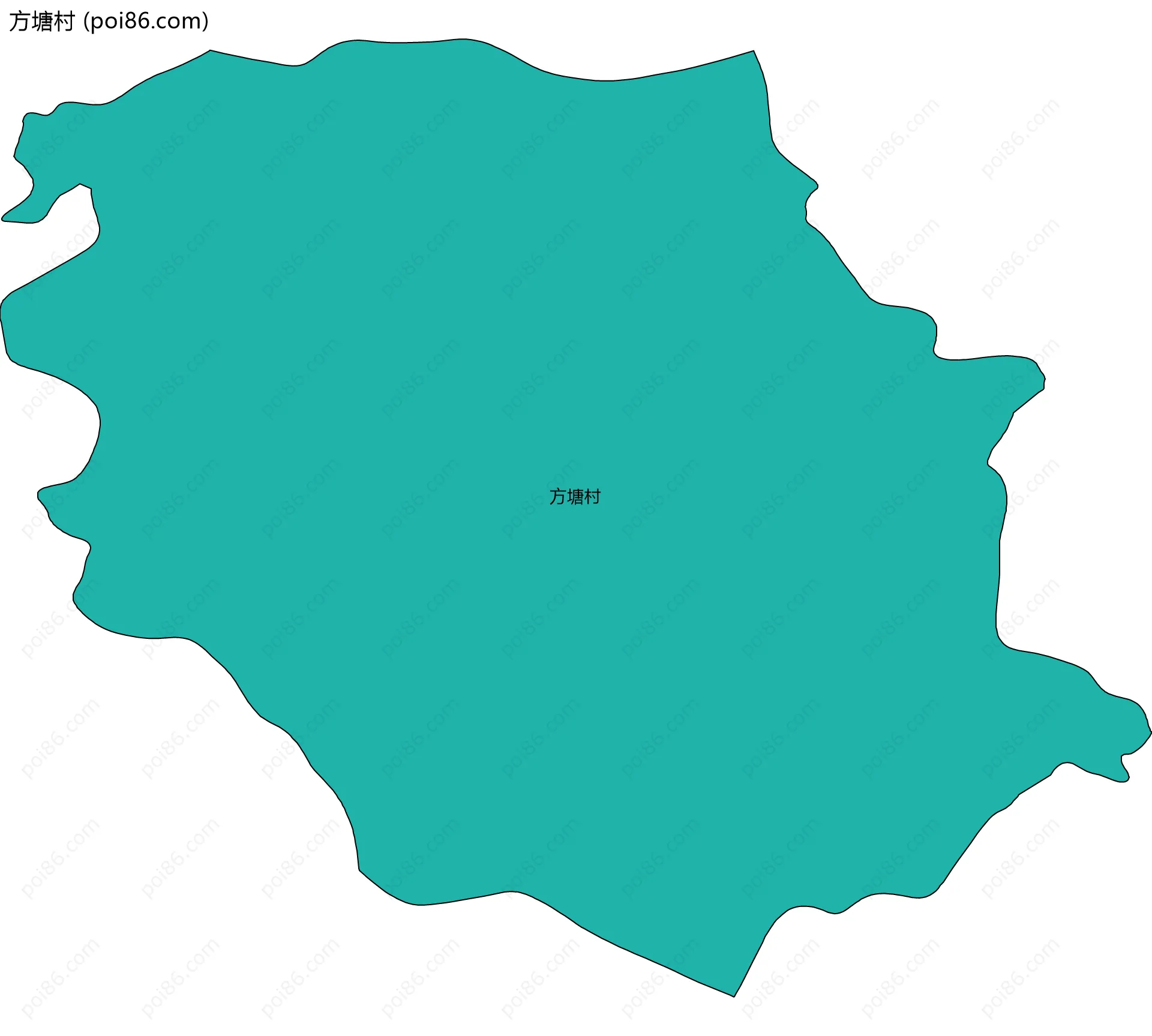 方塘村边界地图
