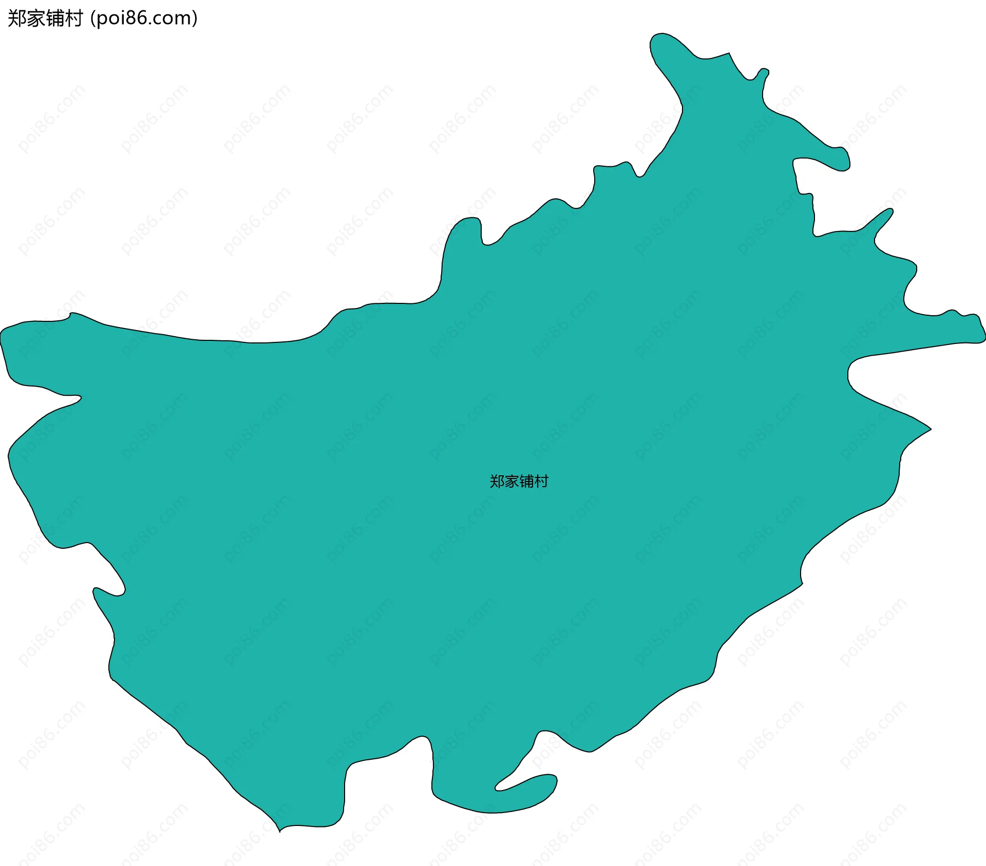 郑家铺村边界地图