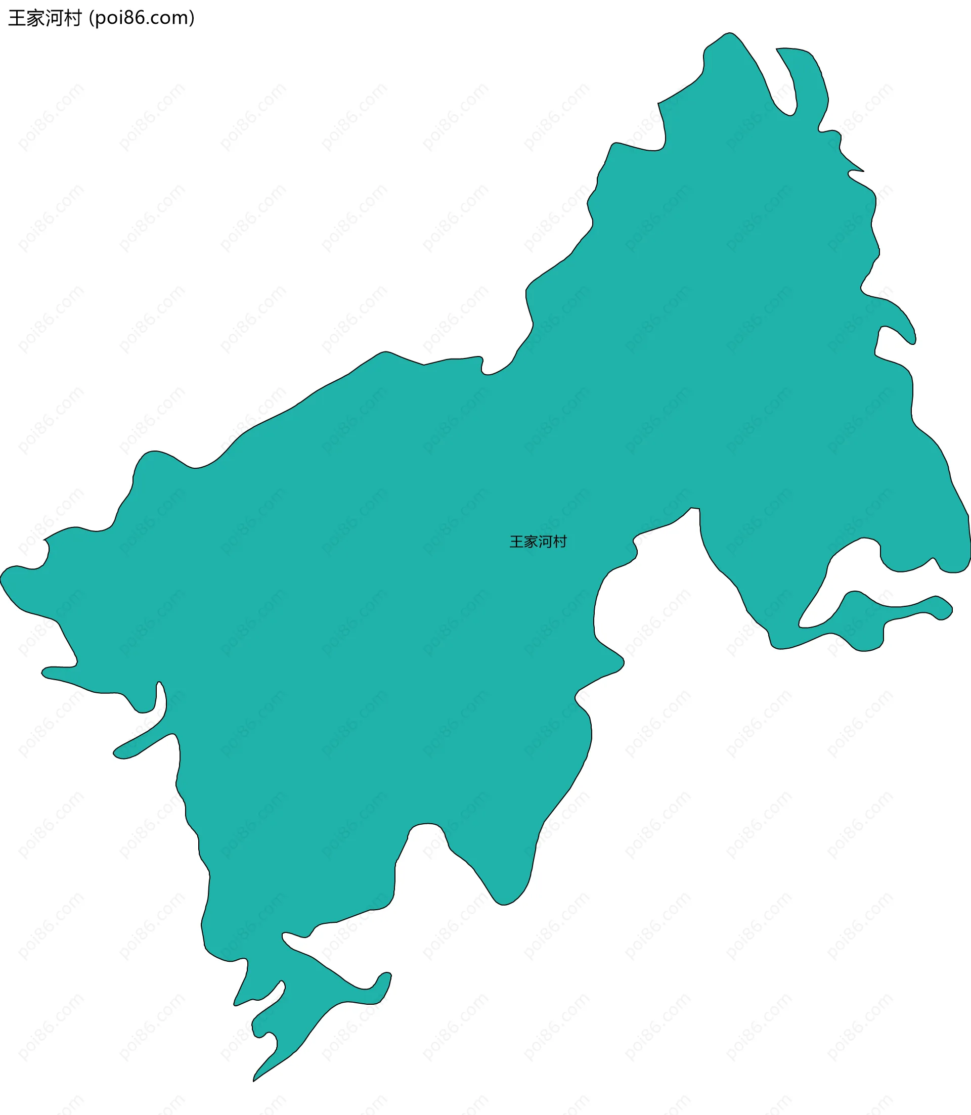王家河村边界地图