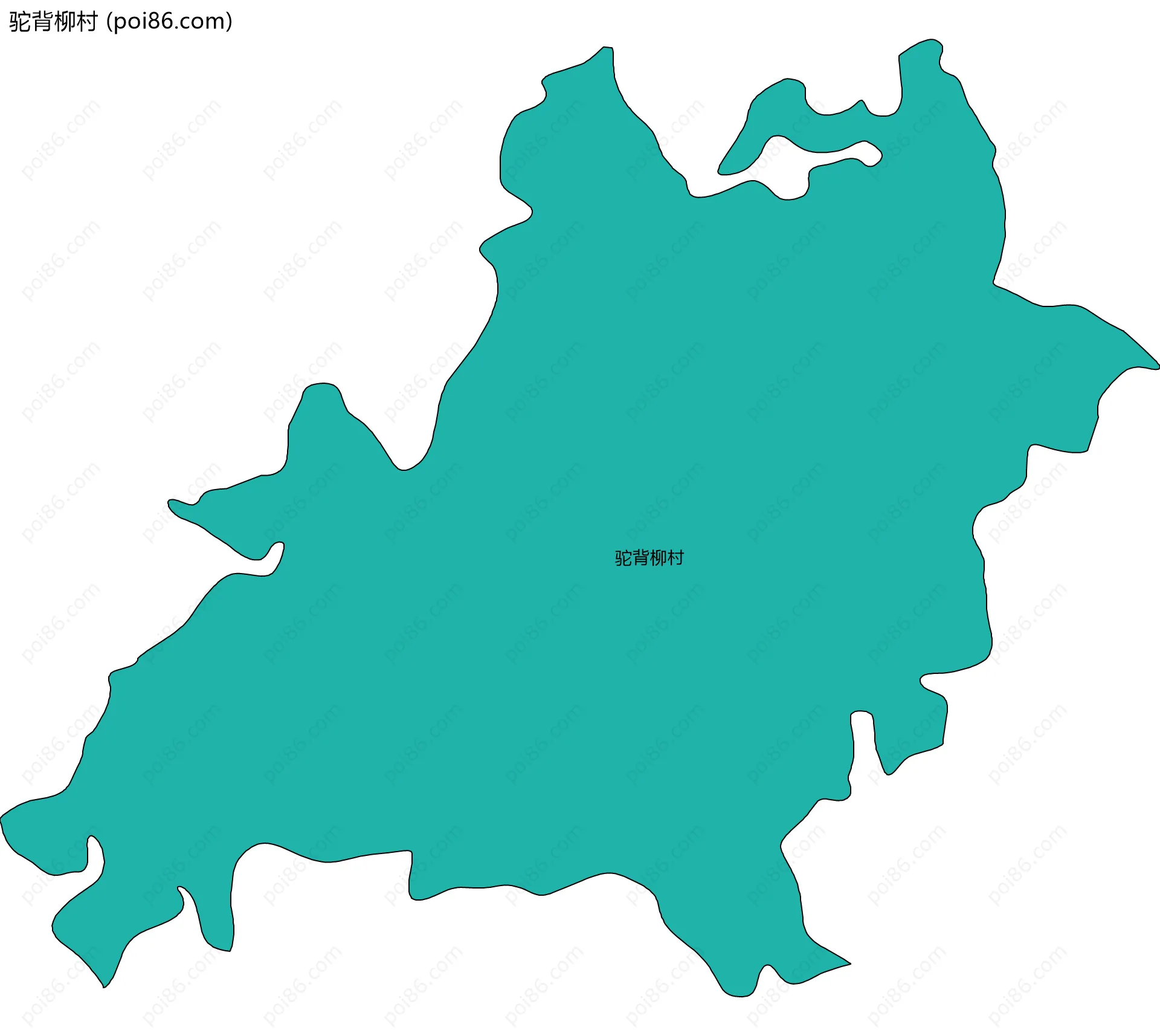 驼背柳村边界地图