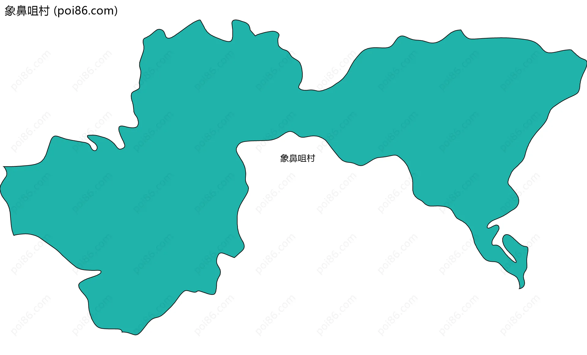 象鼻咀村边界地图