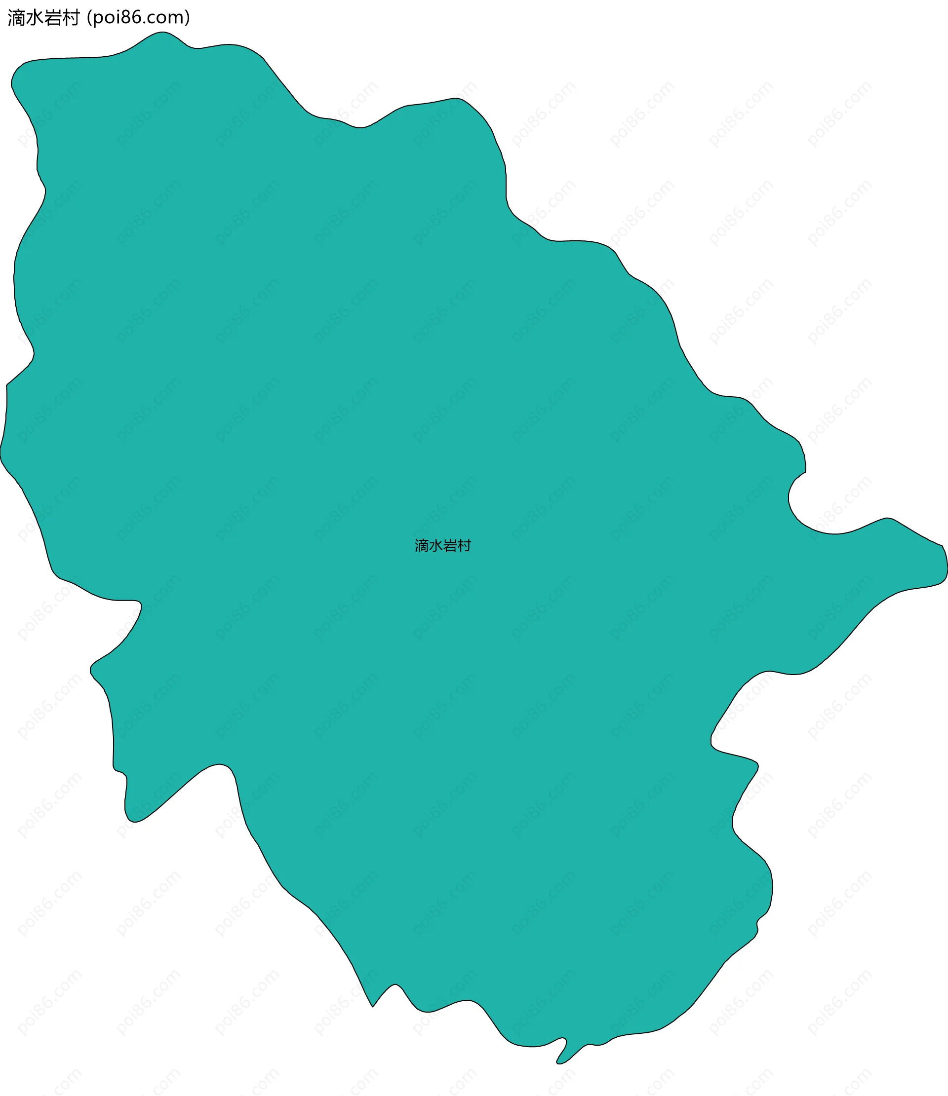 滴水岩村边界地图