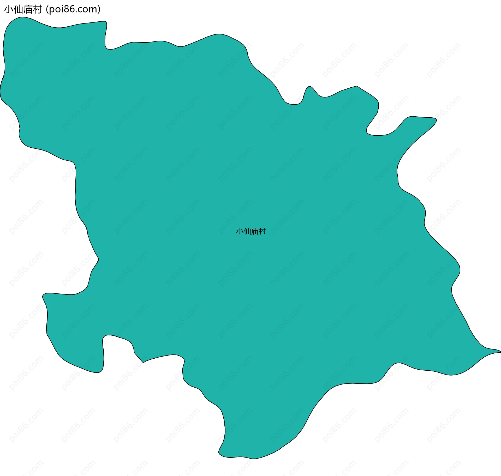 小仙庙村边界地图
