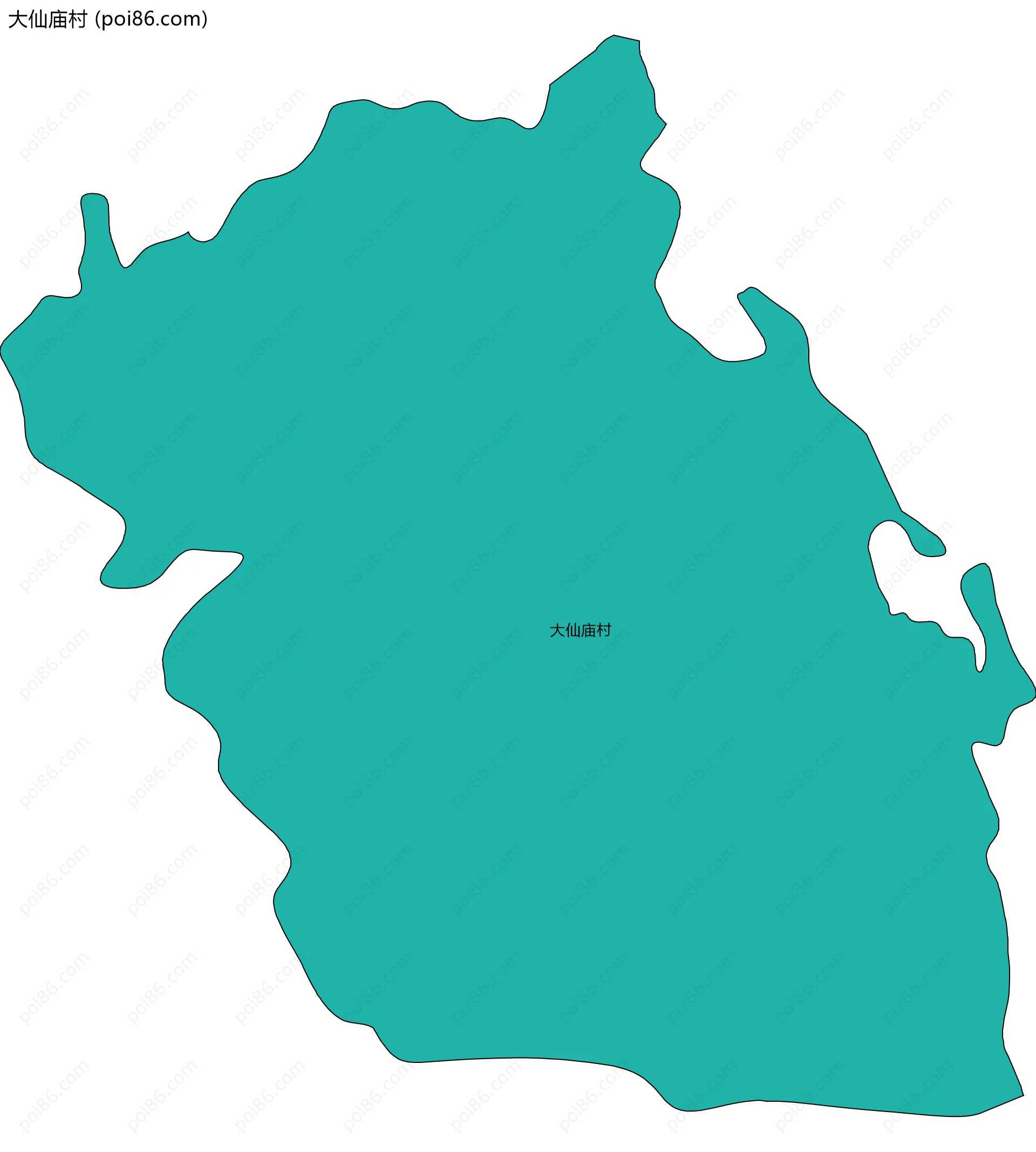 大仙庙村边界地图