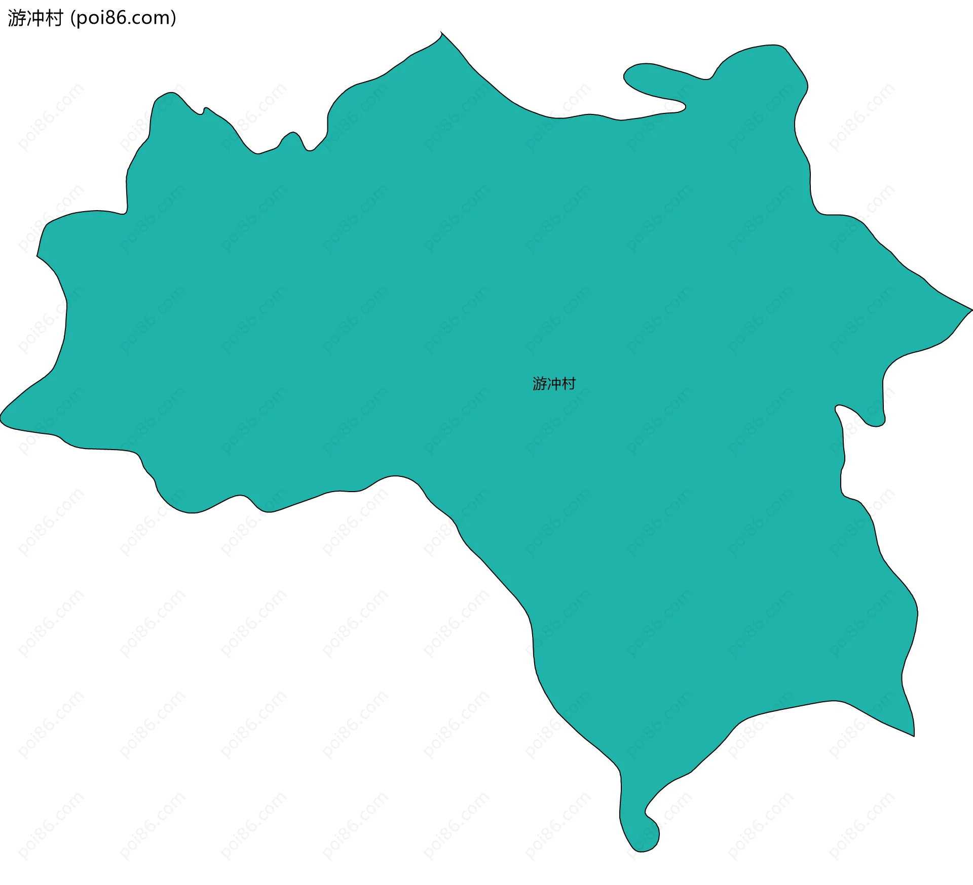 游冲村边界地图