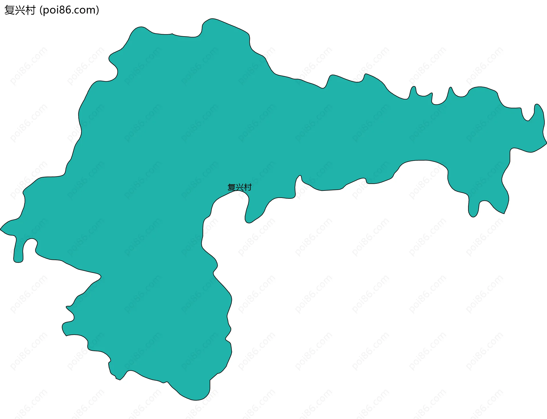 复兴村边界地图